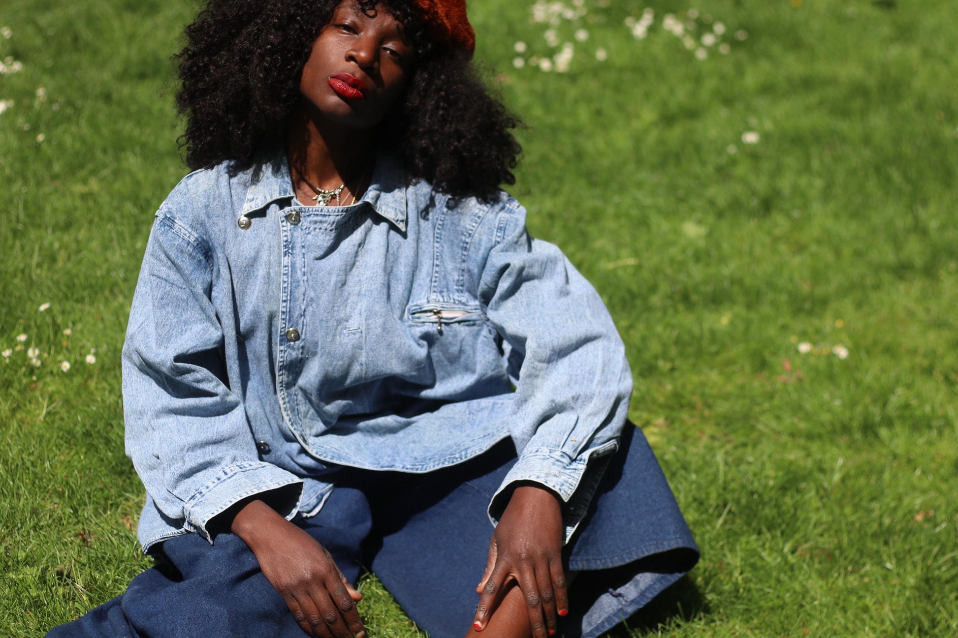 Vintage 80s Denim Shirt Jacket | Oversized Button-Up | Unisex Medium Wash | Retro Utility Layering Piece