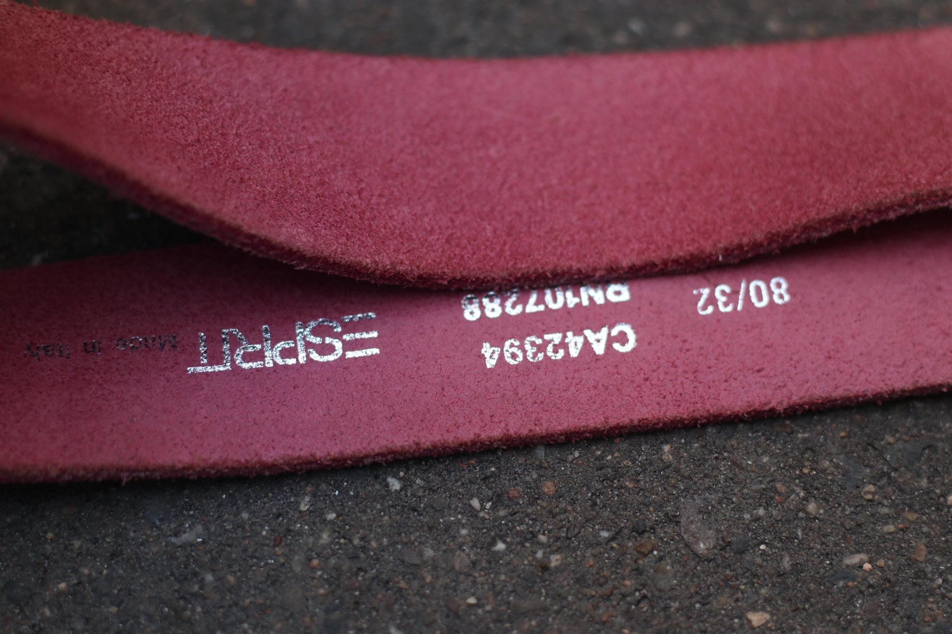 Vintage Pink Suede Esprit Belt | Y2K Statement Gem Buckle | Magenta Leather Waist Belt | Made in Italy | 2000s Glam Accessory
