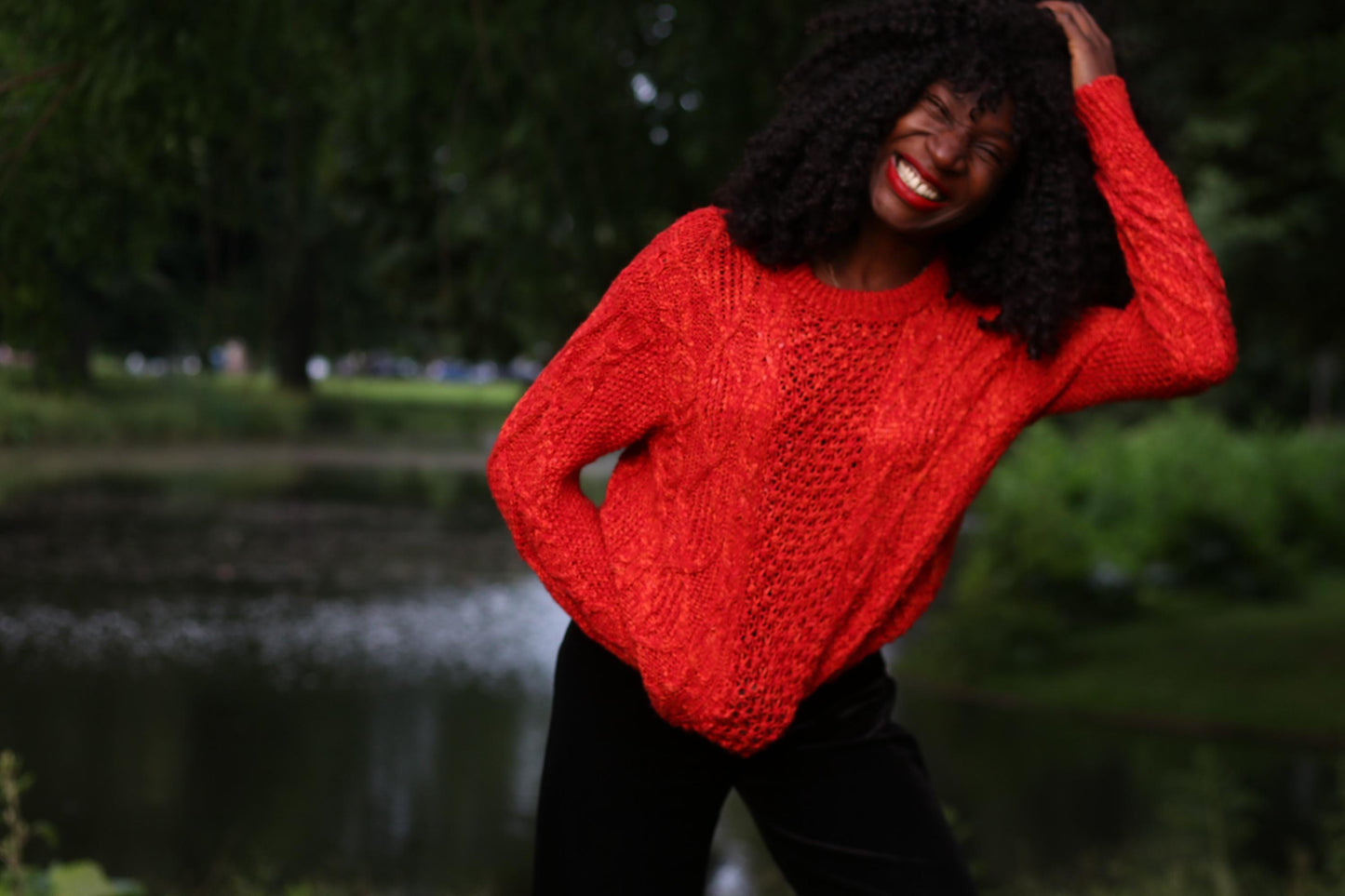 90s Vintage Silk Blend Cable Knit Sweater - Minimalist Winter Jumper