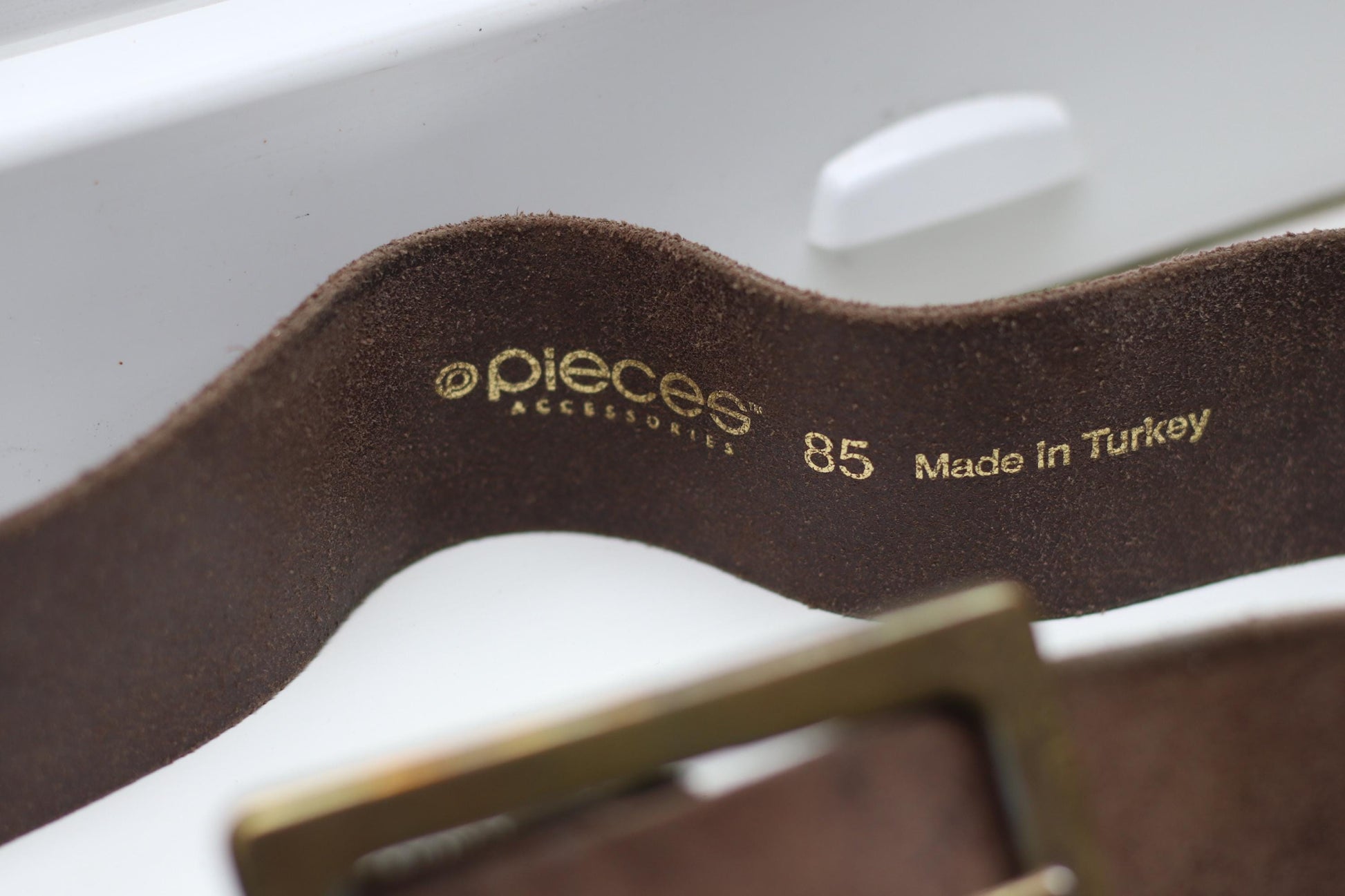 Vintage Brown Suede Belt | Wide Leather Waist Belt with Gold Square Buckle | 70s Western Boho Style |