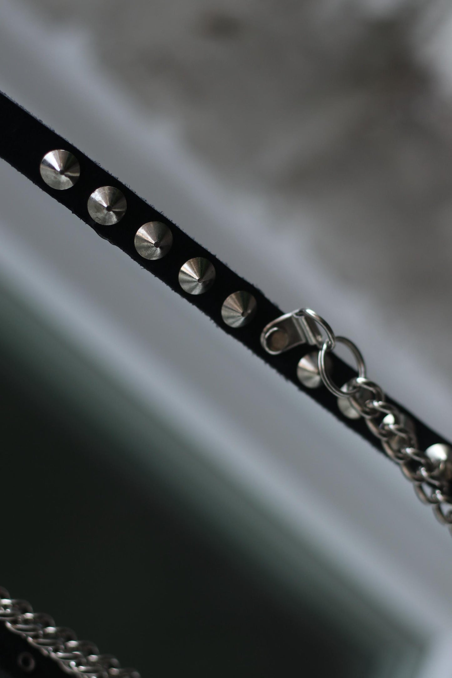 Vintage Studded Leather Chain Belt: 80s Punk Goth Rocker Waist Belt Tiered Accessory