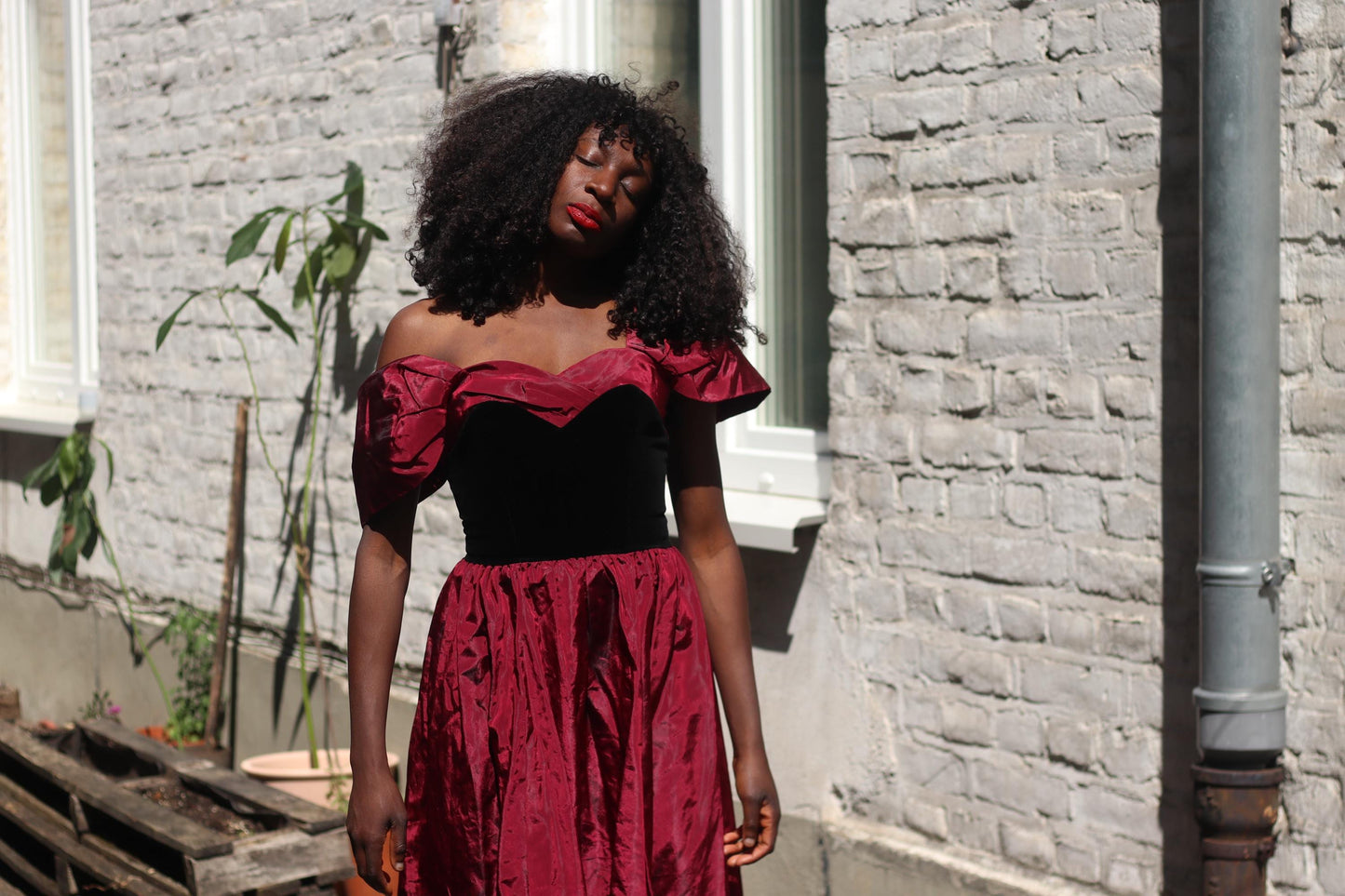 80s Laura Ashley Ball Gown| Vintage Velvet like and Tafetta Opulent Evening Dress