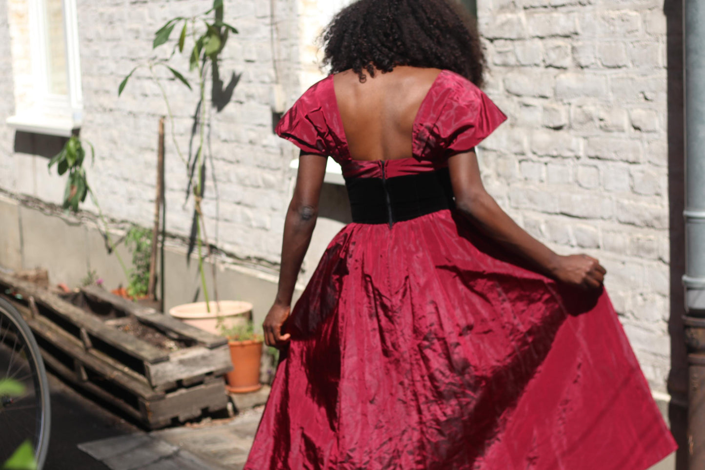 80s Laura Ashley Ball Gown| Vintage Velvet like and Tafetta Opulent Evening Dress