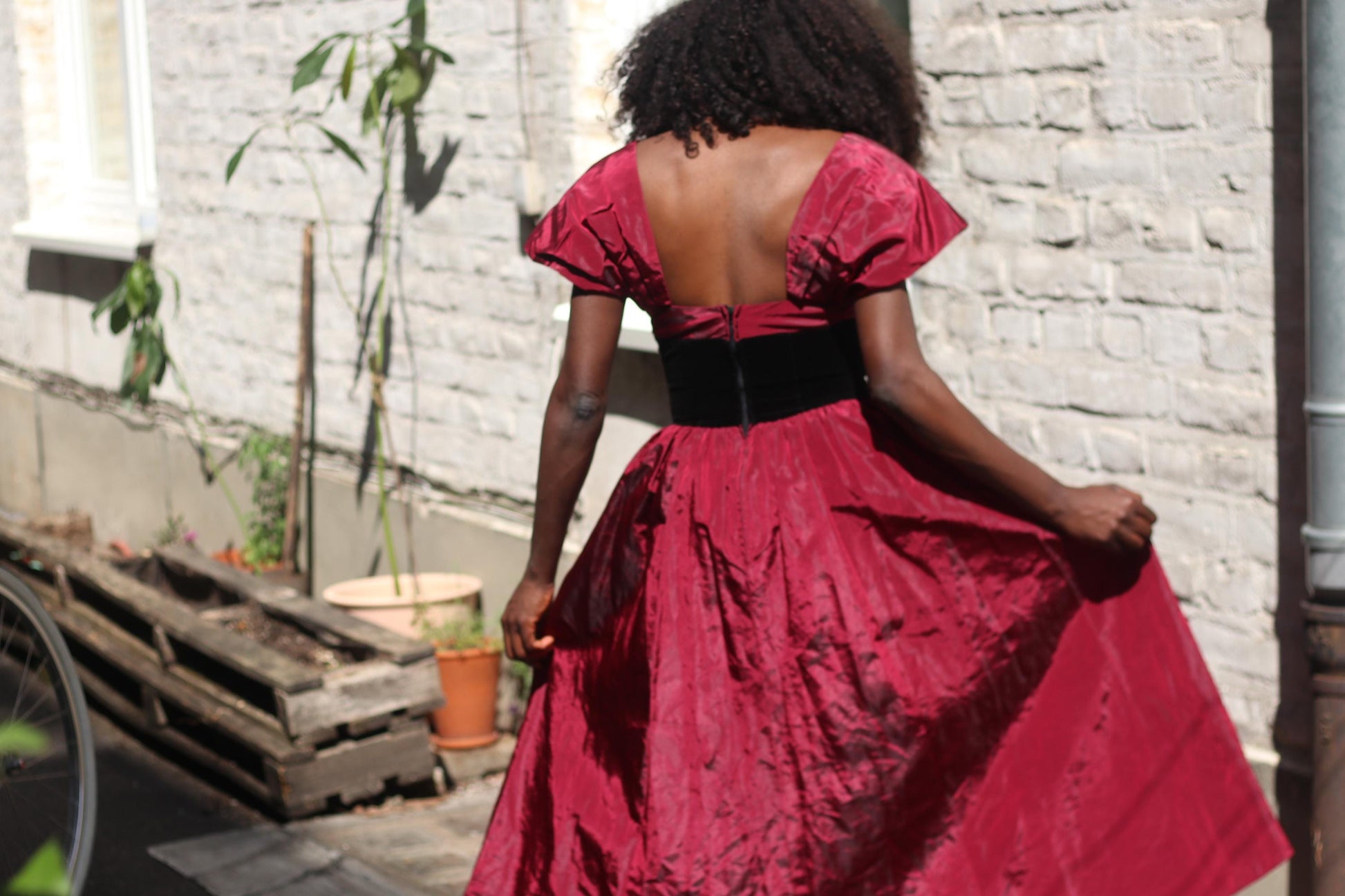 80s Laura Ashley Ball Gown| Vintage Velvet like and Tafetta Opulent Evening Dress