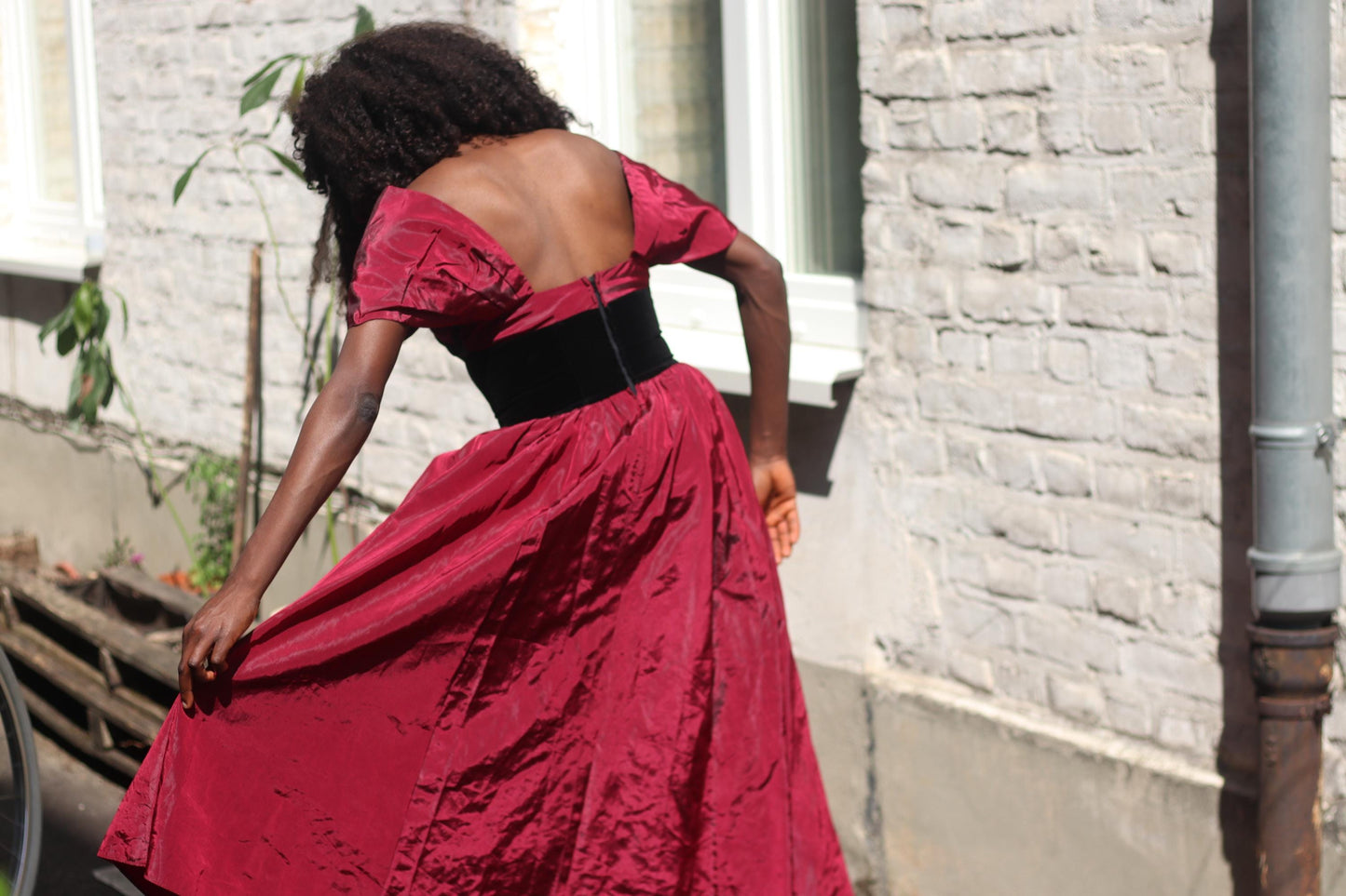 80s Laura Ashley Ball Gown| Vintage Velvet like and Tafetta Opulent Evening Dress