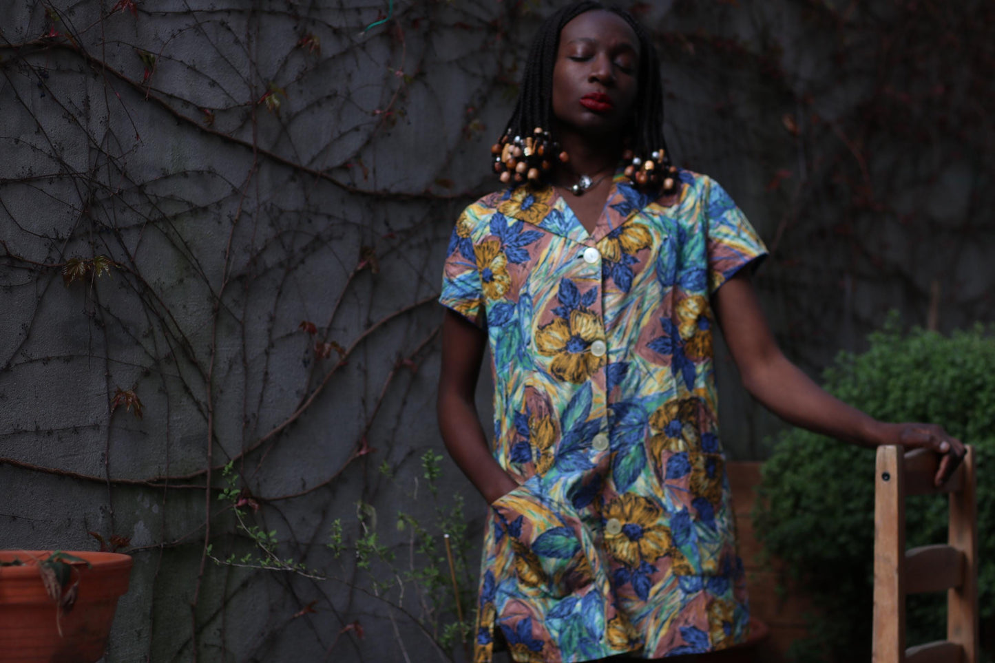 70s Floral Mini Dress: Vintage Cotton Summer A-Line