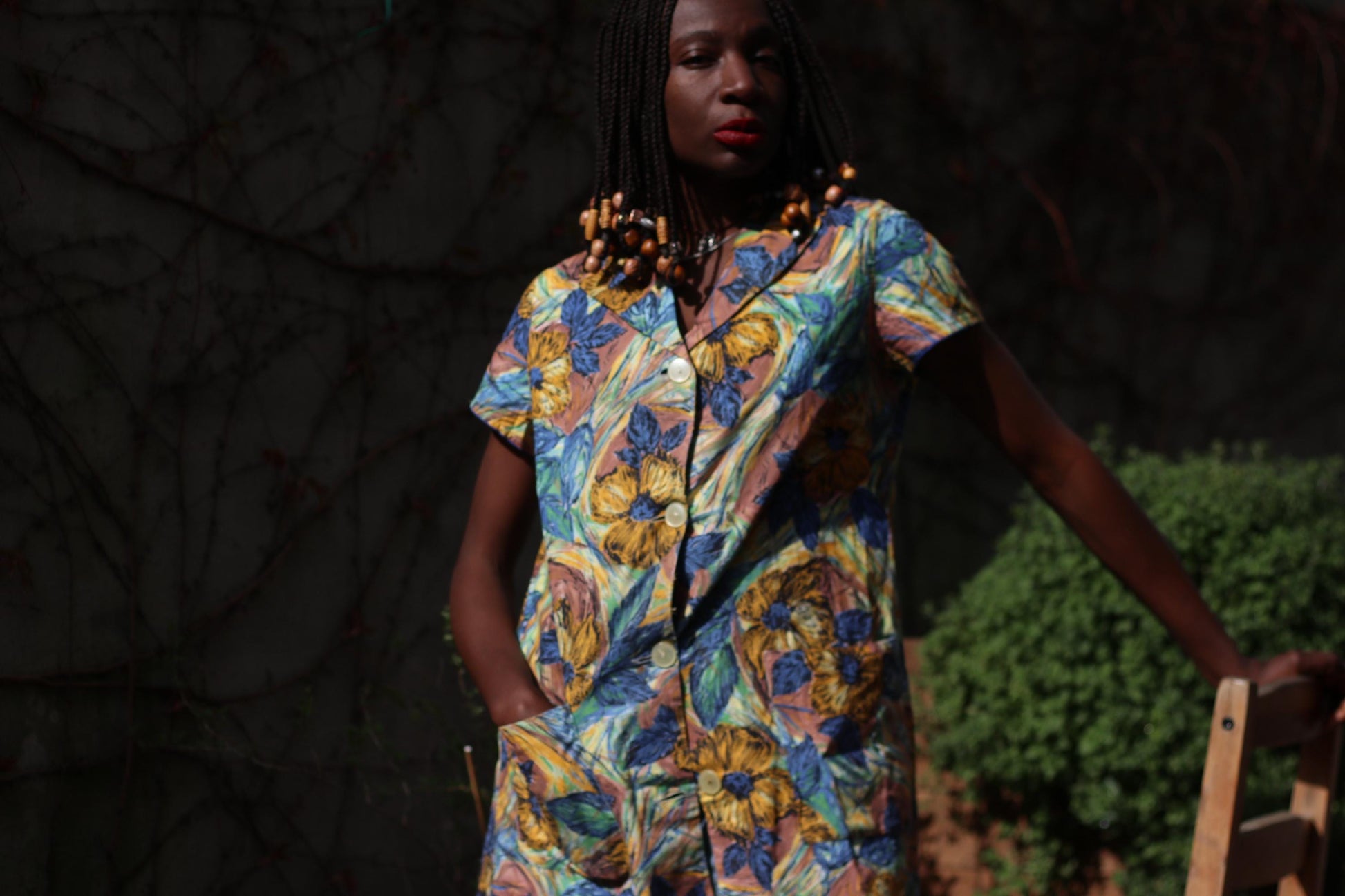 70s Floral Mini Dress: Vintage Cotton Summer A-Line