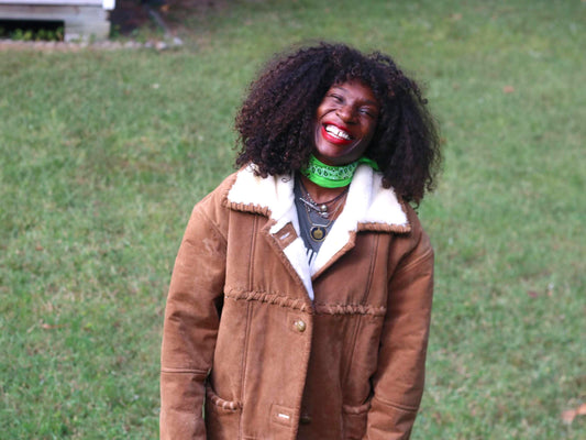 Vintage Penny Lane Coat Suede Faux Shearling Jacket Boho 80s 90s Marvin Richards