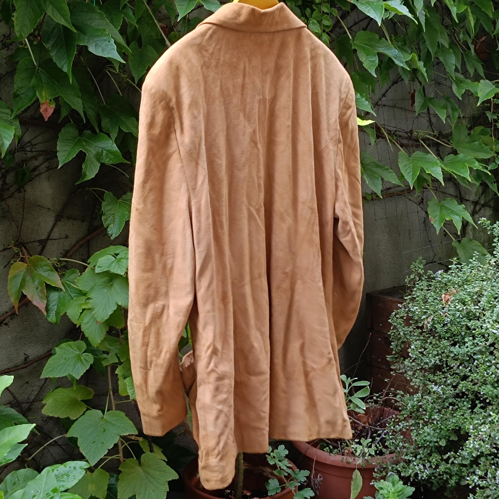 Vintage Suede Jacket, 90s Leather Blazer, Oversized Suede Coat, Unisex