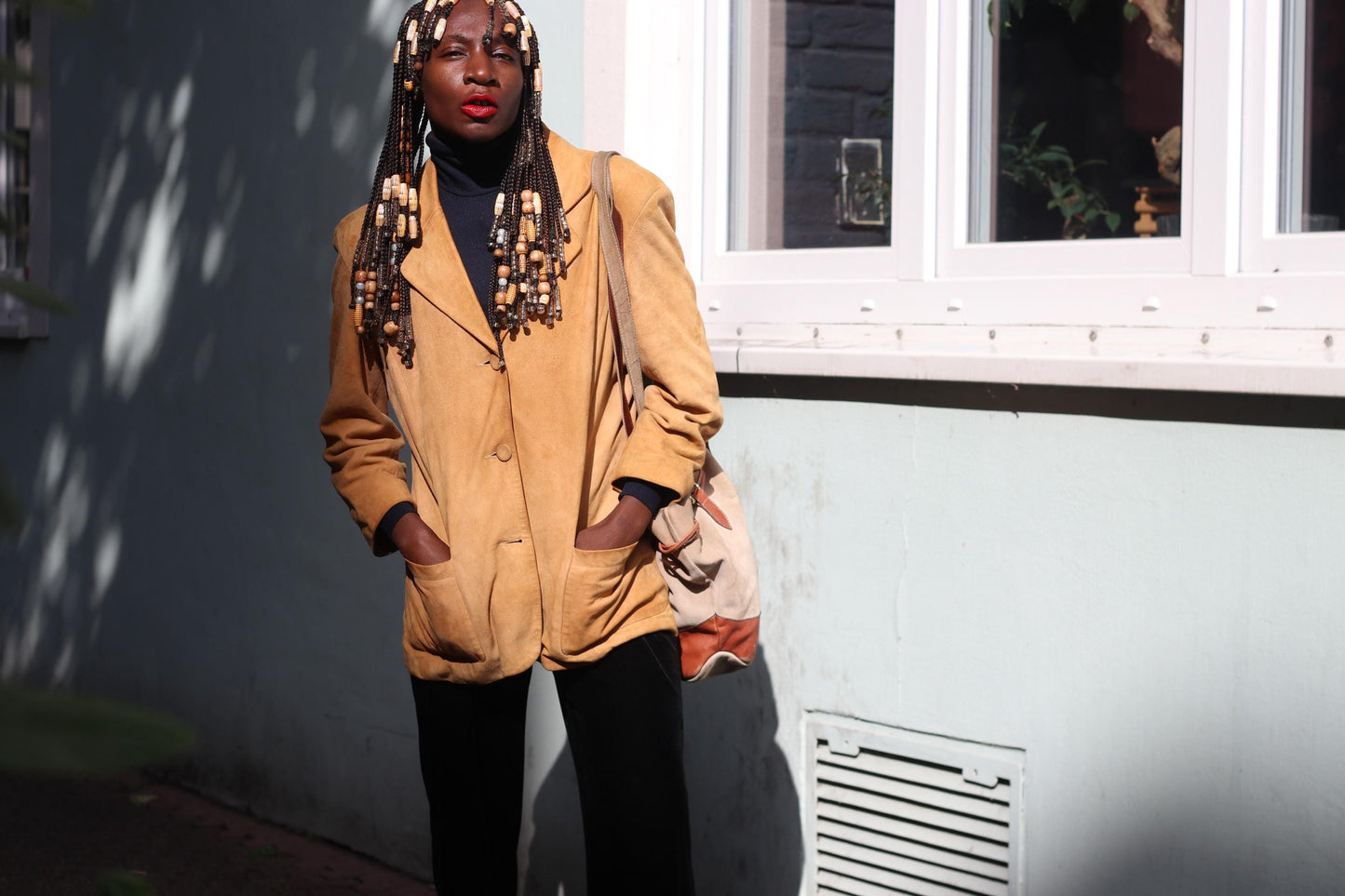 Vintage Suede Jacket, 90s Leather Blazer, Oversized Suede Coat, Unisex