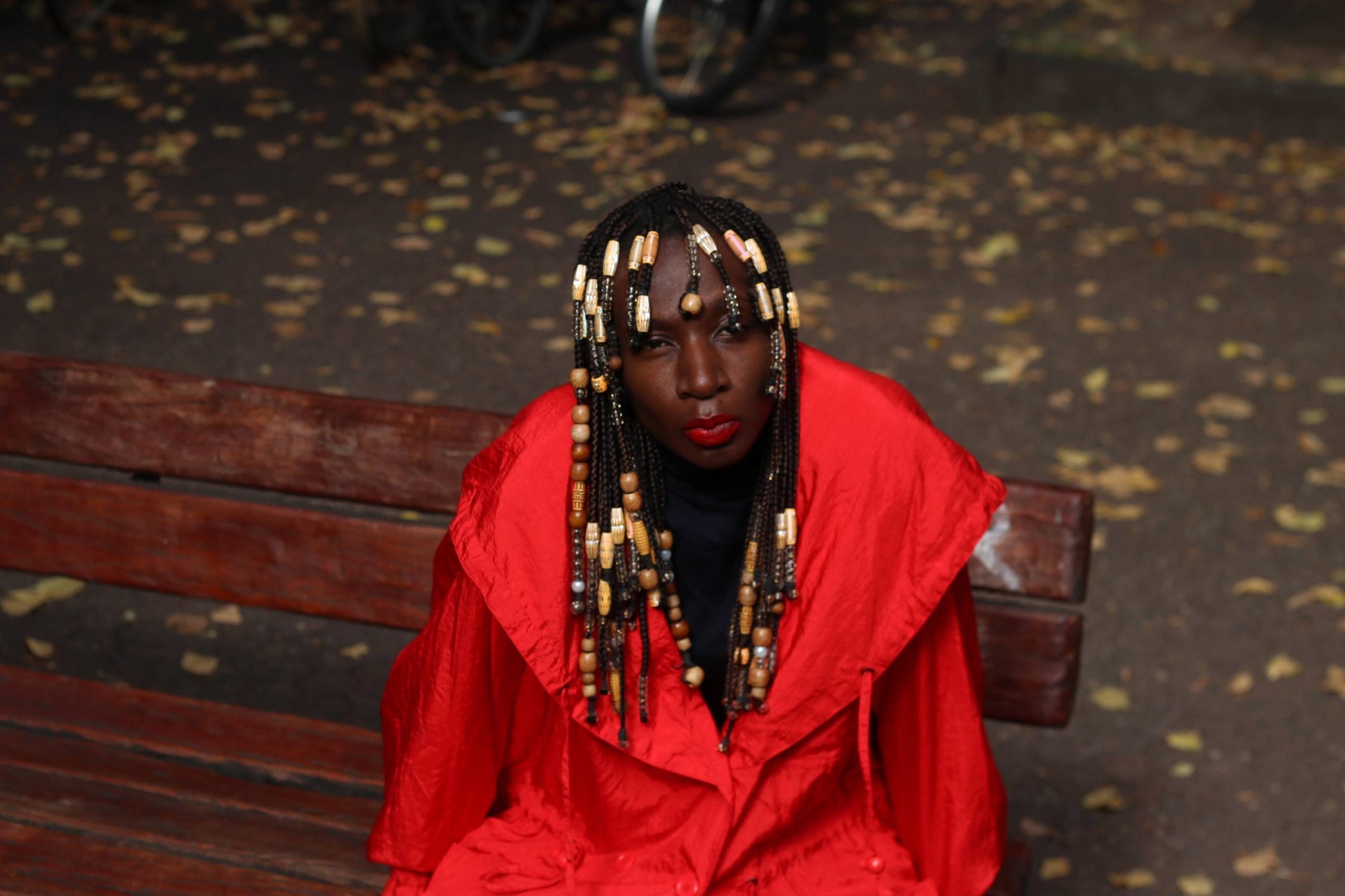 Vintage 90s Red Oversized Hooded Windbreaker Parka Jacket S-M