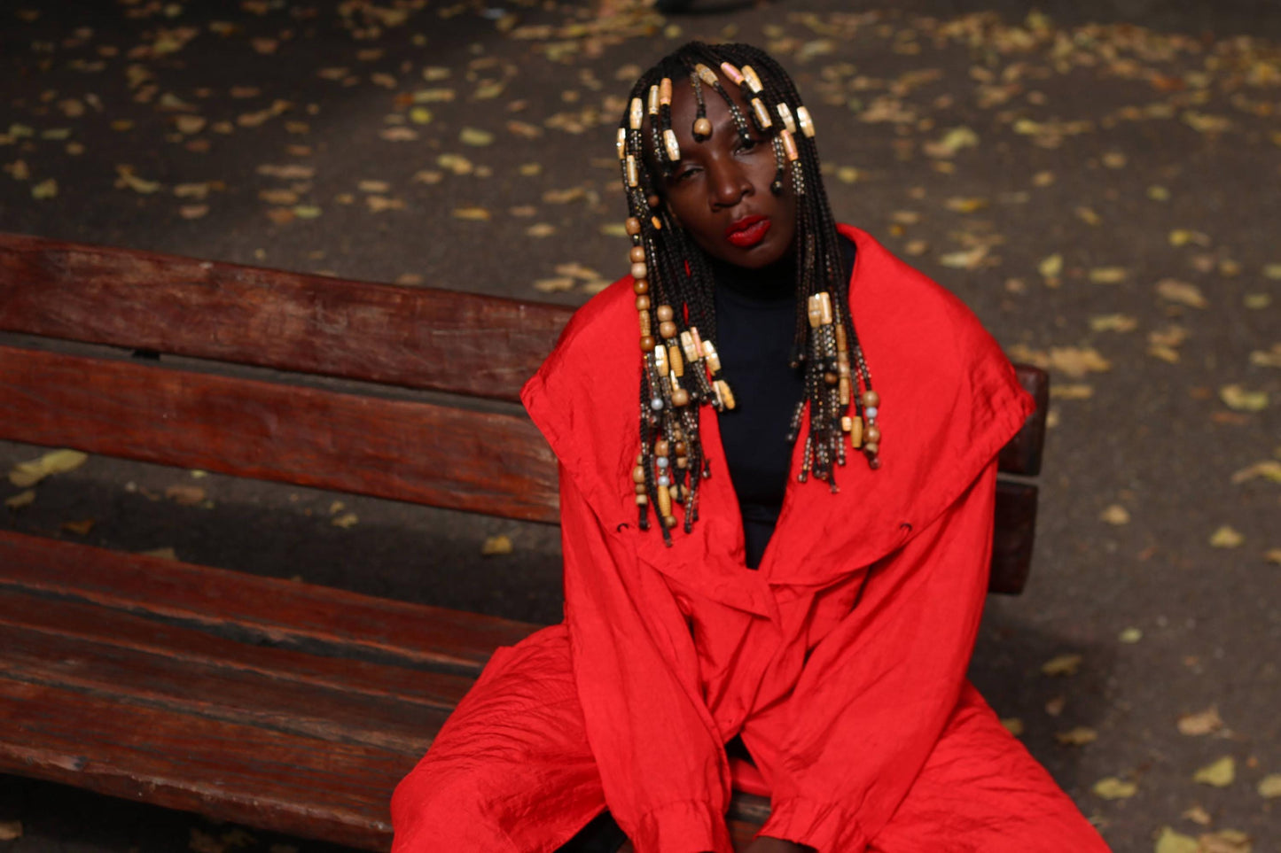 Vintage 90s Red Oversized Hooded Windbreaker Parka Jacket S-M