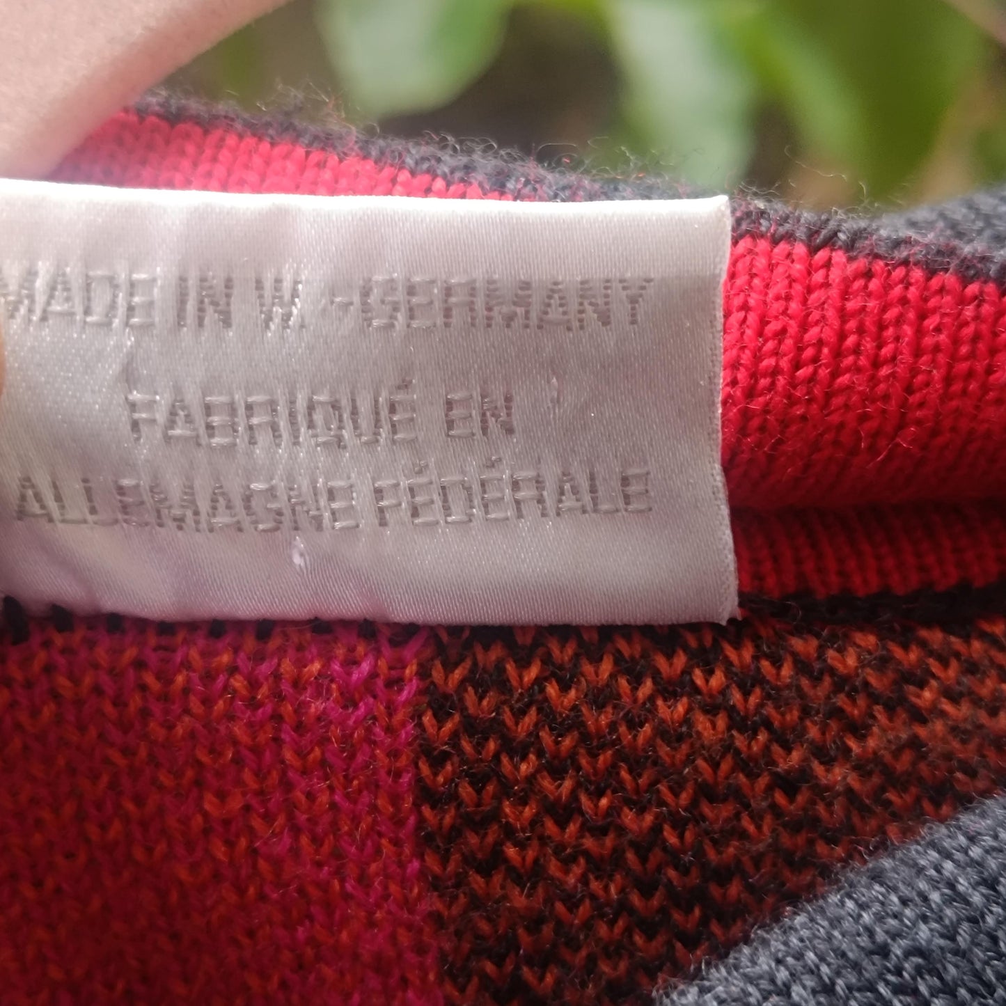 Vintage Rabe Knit Cardigan 80s 90s Sweater Dress Colorful Oversize Graphic Patchwork