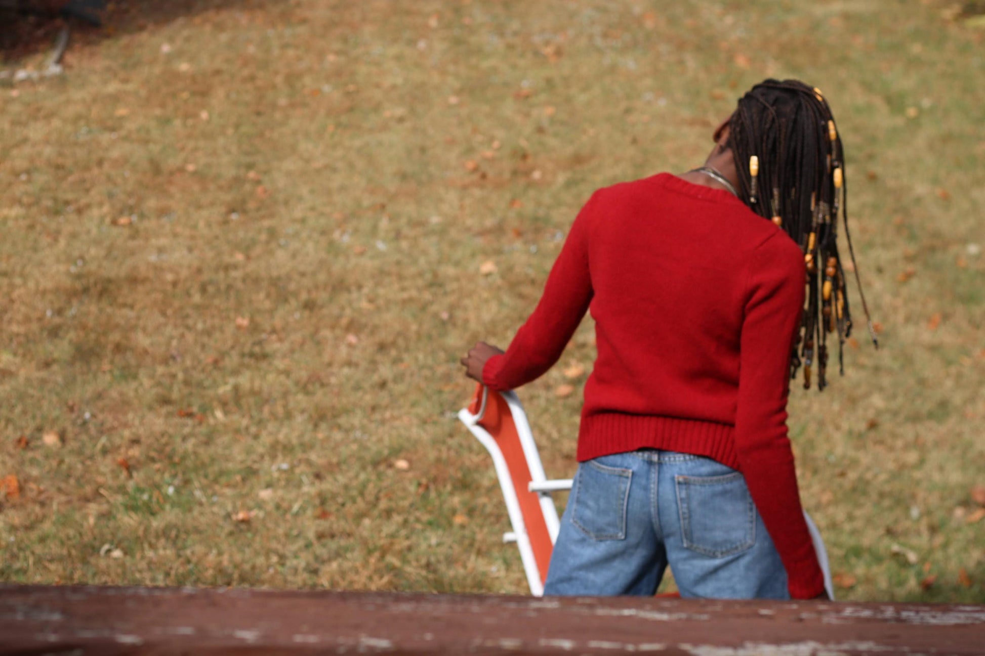 Vintage Red V-Neck Sweater 100% Wool Fitted Cropped Jumper 90s Size Small