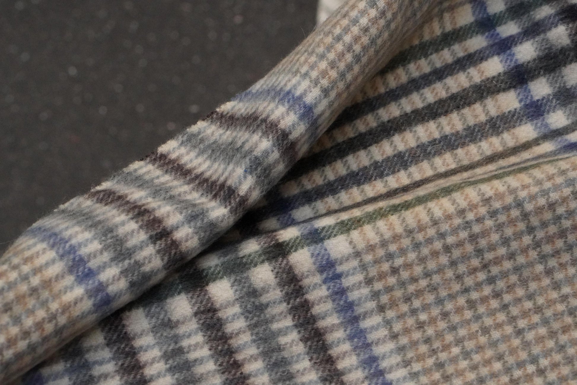 Vintage Cashmere Scarf in Grey and Brown |