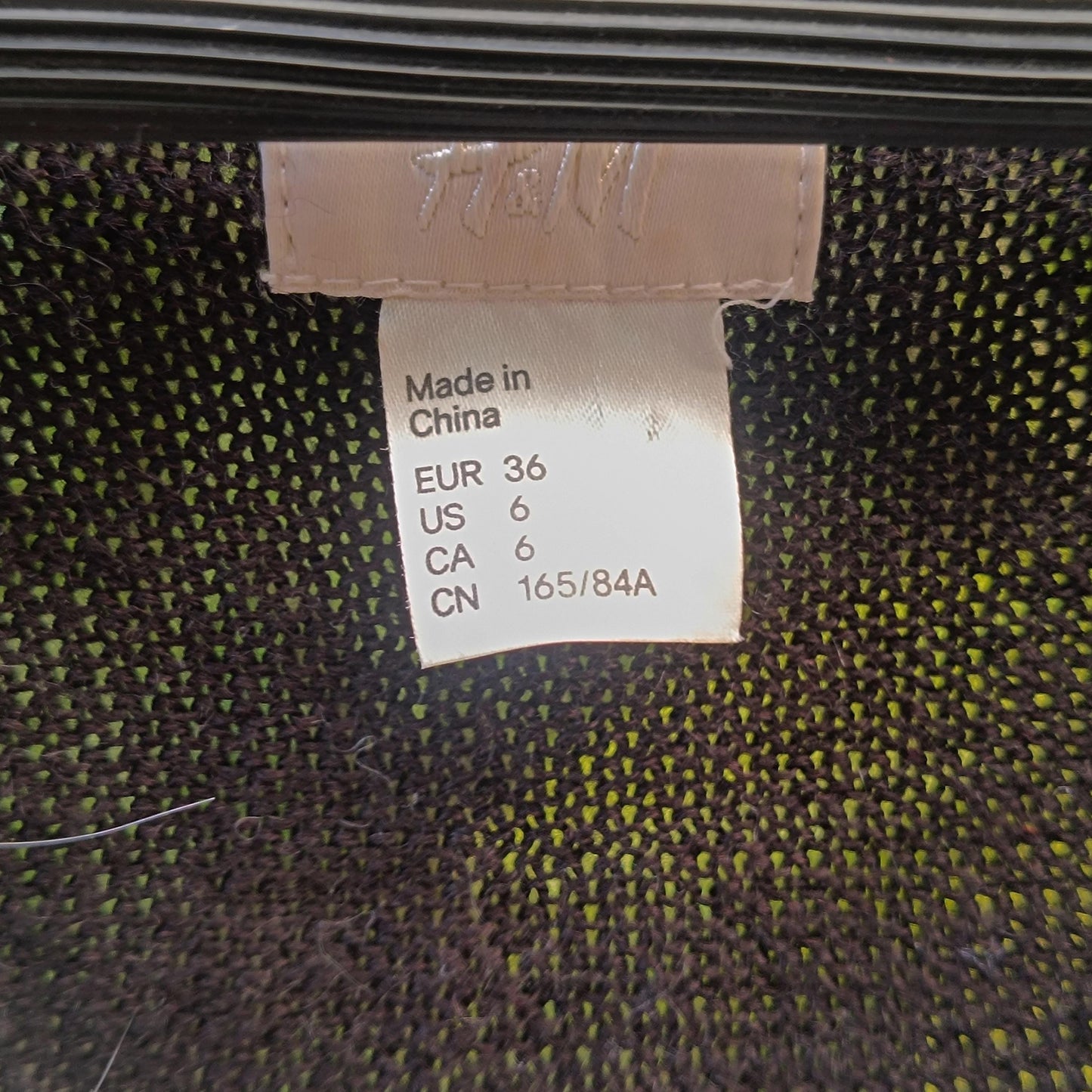 Vintage H&M Graphic Knit Sweater Black White Oversize Jumper Crewneck Layering