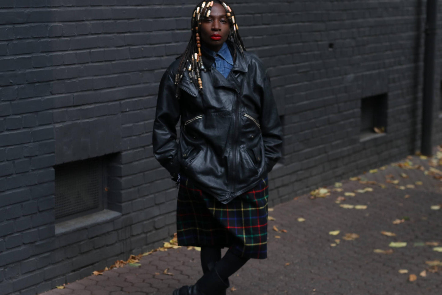 Vintage Merino Wool Tartan Midi Skirt | 90s Alexander Creation De Luxe Plaid Design