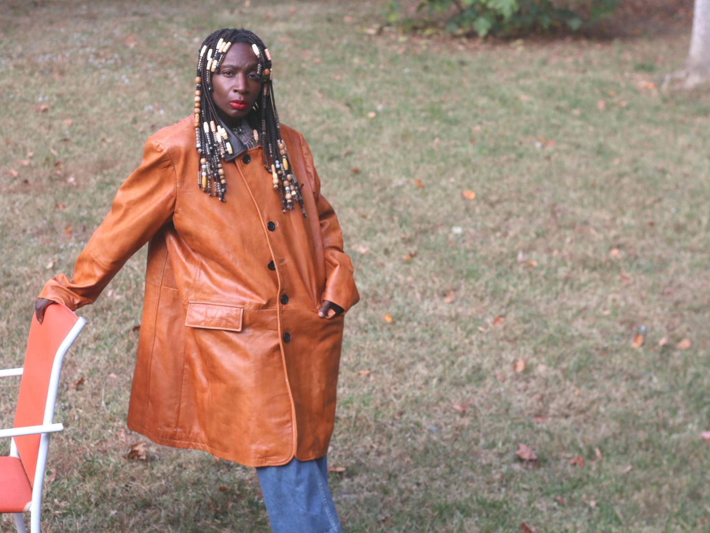 Vintage Tan Leather Coat Men Original Leather Collection 70s Style Jacket