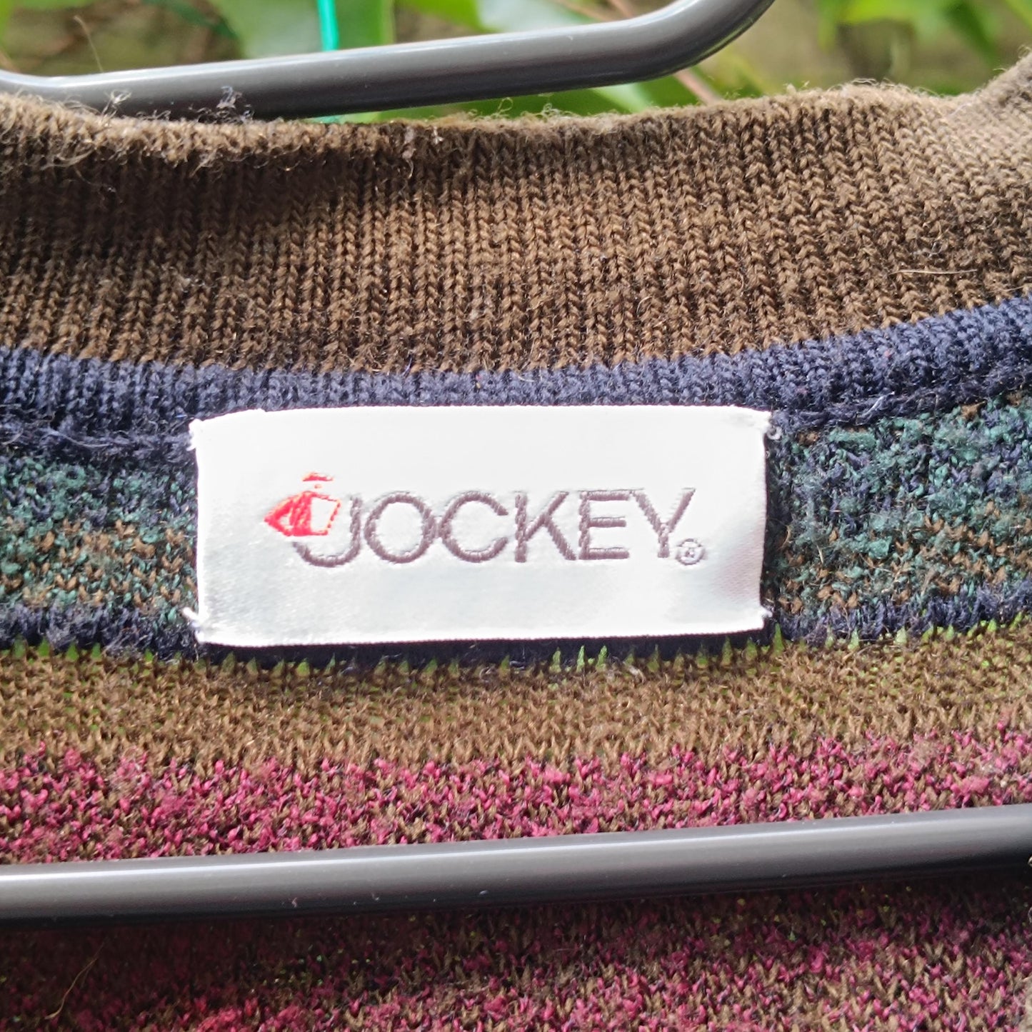 Vintage Jockey Sweater Vest Cardigan | Wool Acrylic Patterned Knit 90s Grunge