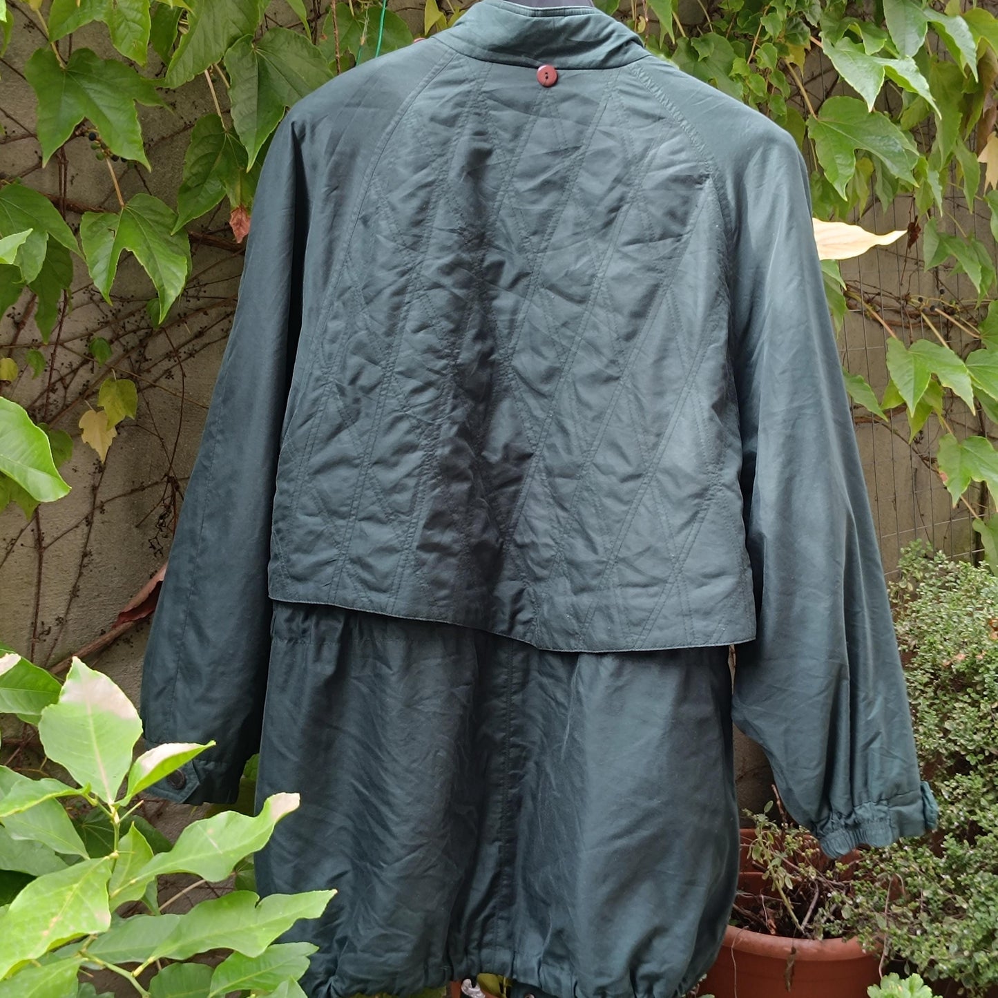 Y2K Gerry Weber Vintage Green Parka| Longline Sporty Oversized Jacket| Winter Coat Size 46