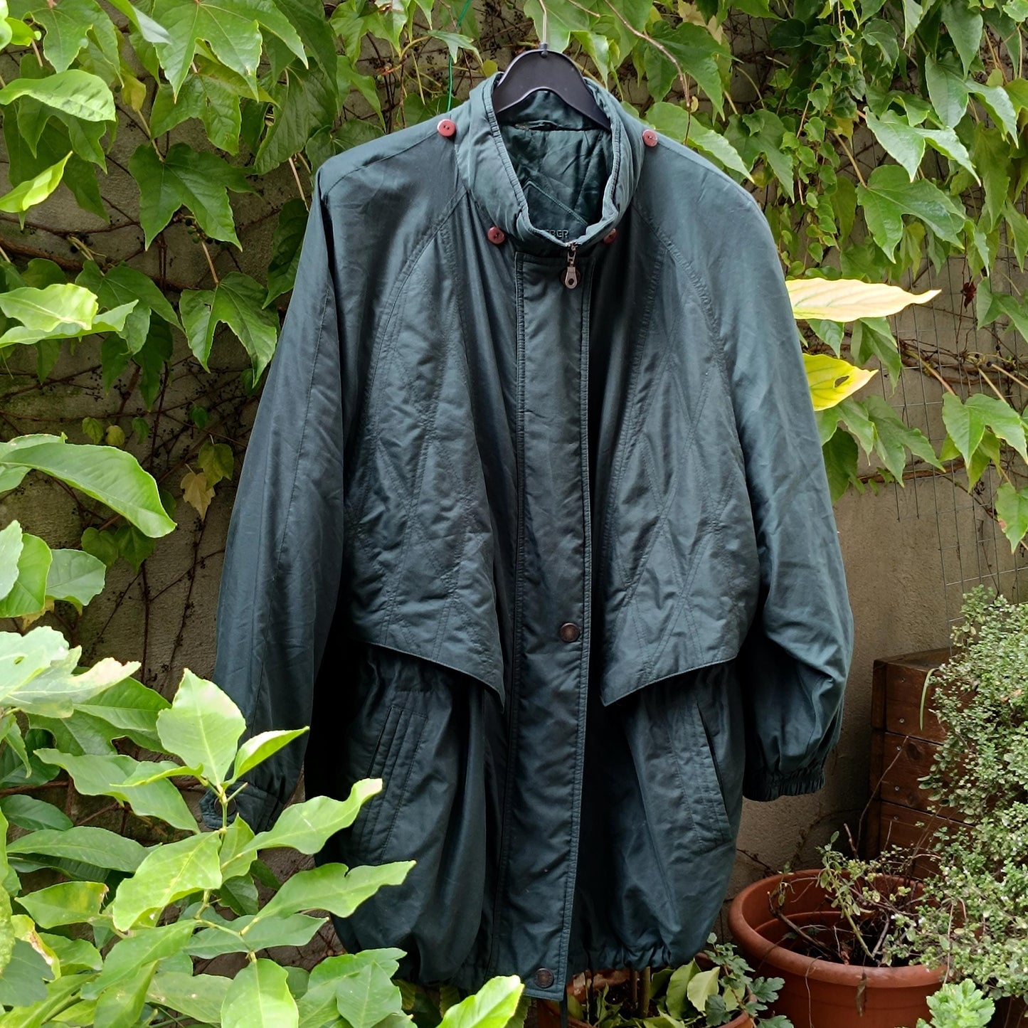 Y2K Gerry Weber Vintage Green Parka| Longline Sporty Oversized Jacket| Winter Coat Size 46