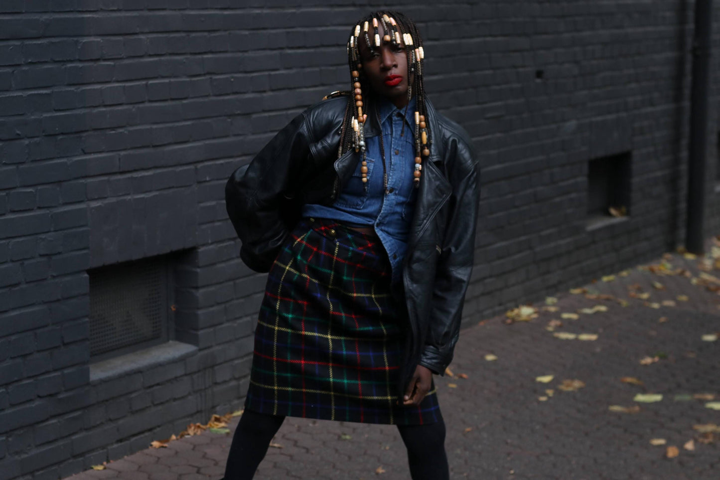 Vintage Merino Wool Tartan Midi Skirt | 90s Alexander Creation De Luxe Plaid Design