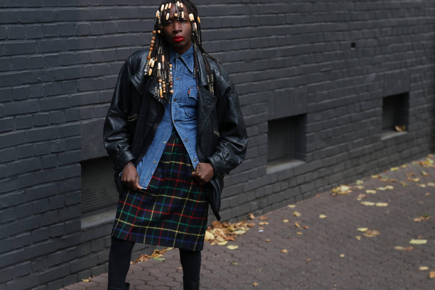 Vintage Merino Wool Tartan Midi Skirt | 90s Alexander Creation De Luxe Plaid Design