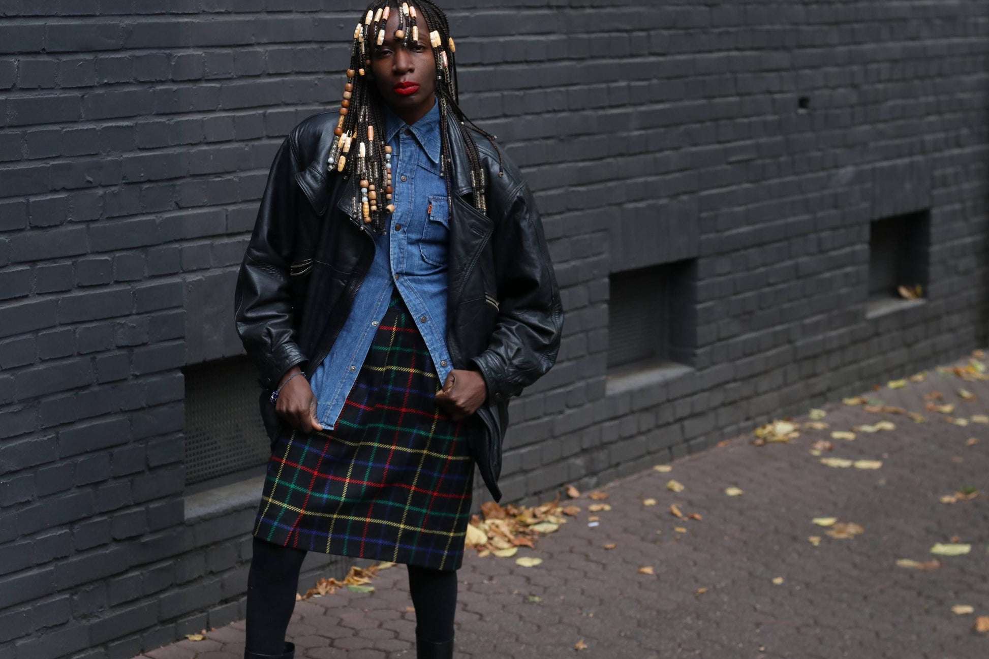 Vintage Merino Wool Tartan Midi Skirt | 90s Alexander Creation De Luxe Plaid Design