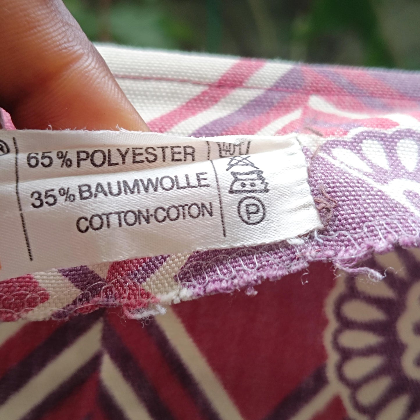 Vintage 70s Geometric Mini Skirt | Purple A-Line Pleated Mod