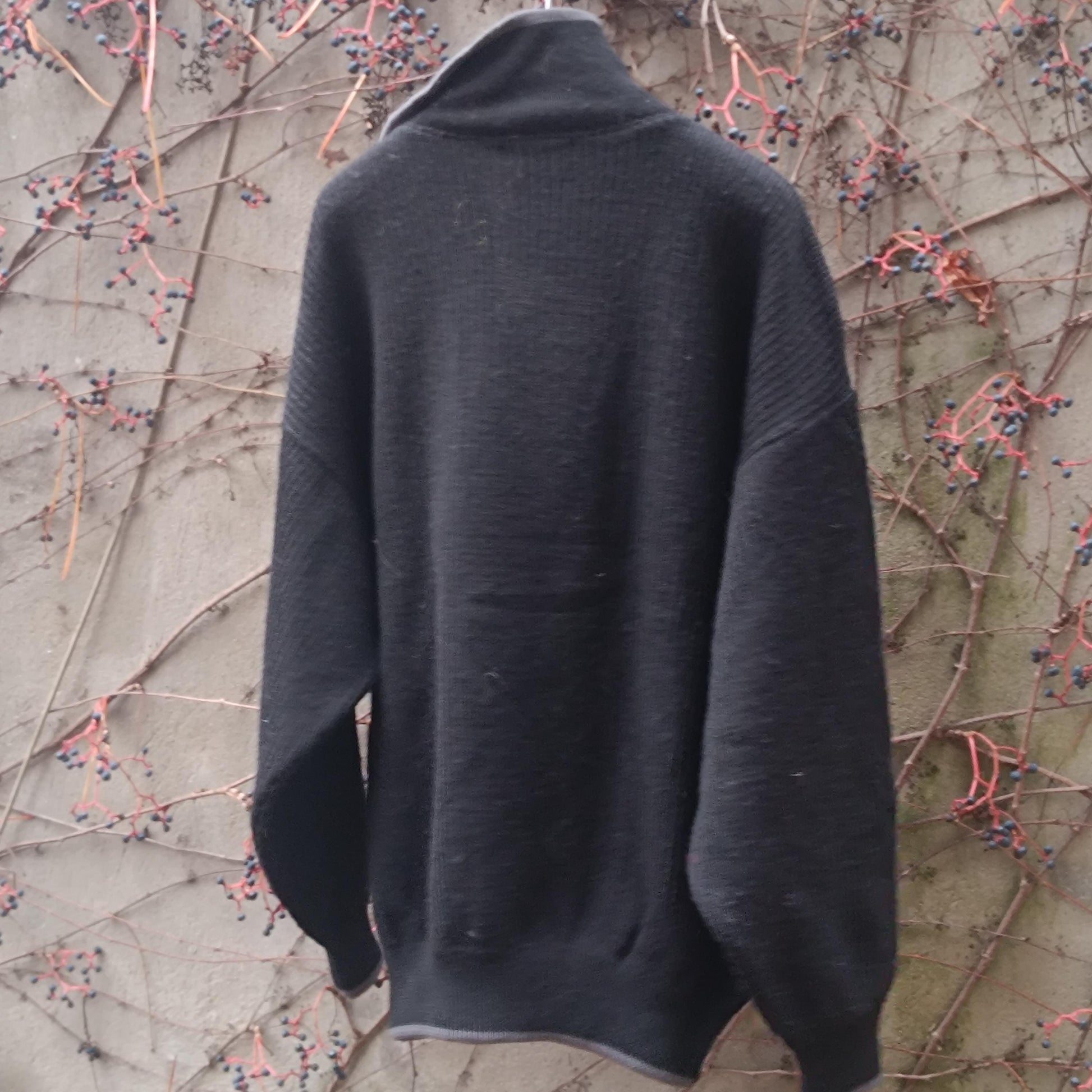 Vintage KANSAI O2 Yamamoto Kansai Wool Pullover Black Smooth Riding Designer L