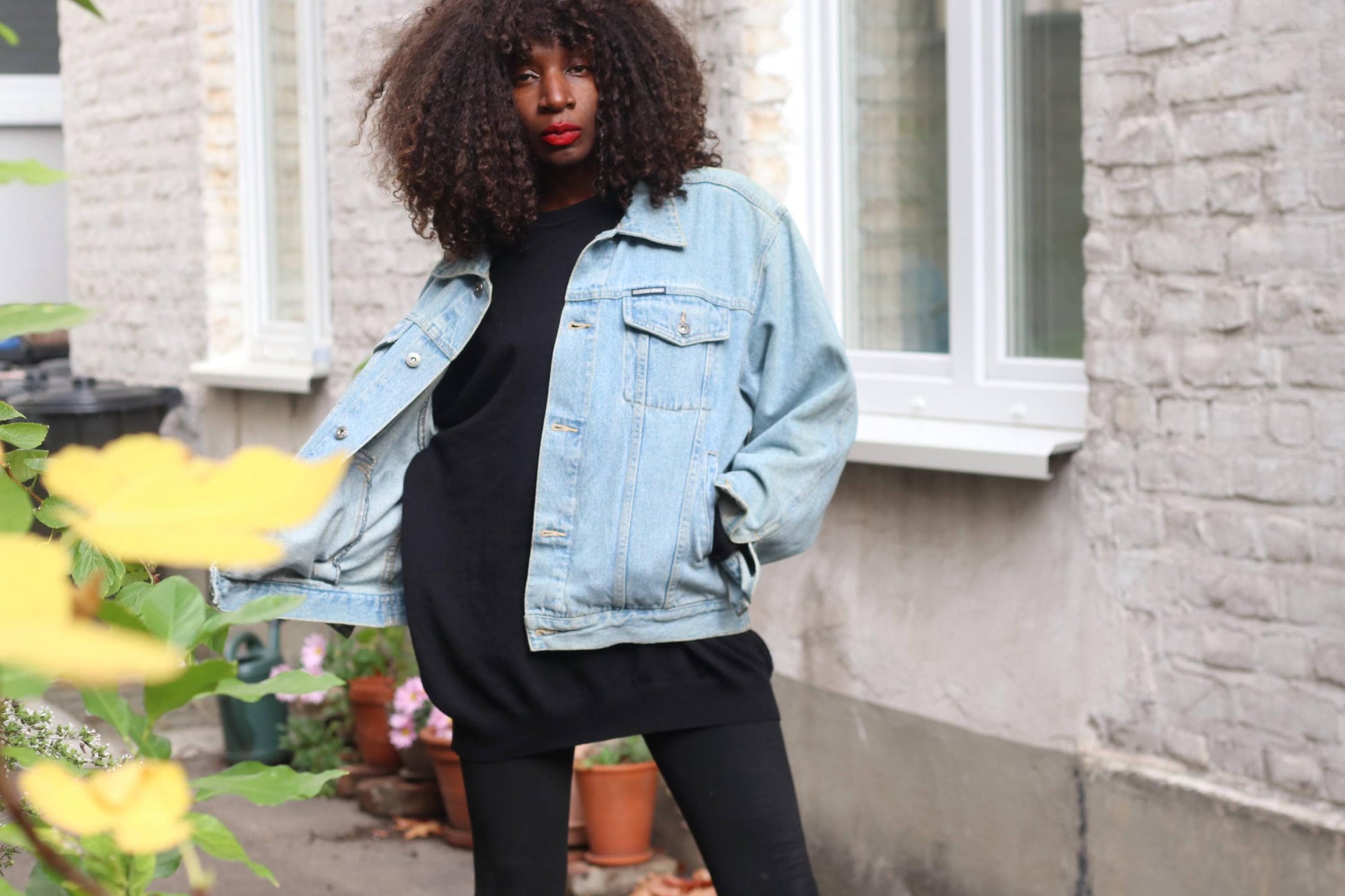 Vintage Bram's Paris Denim Jacket L; Streetwear Light Wash Trucker 90s Cotton Jeans Coat