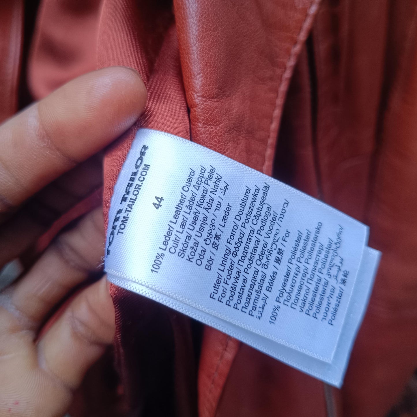 Vintage Biker Leather Jacket Cognac Brown Soft Moto Rider Coat M