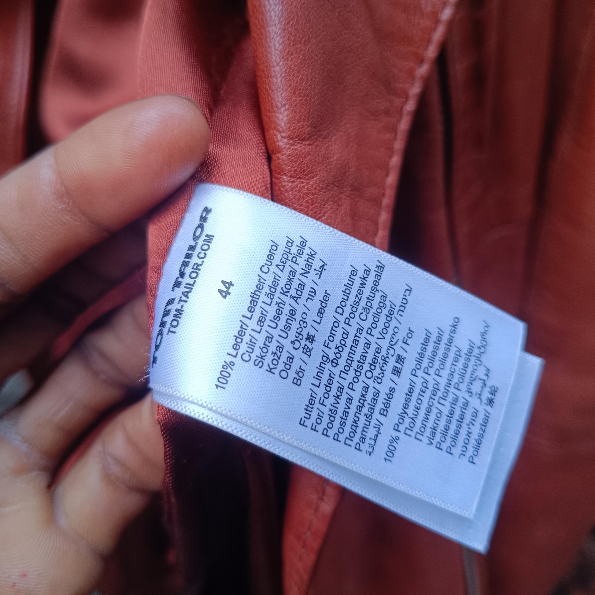 Vintage Biker Leather Jacket Cognac Brown Soft Moto Rider Coat M