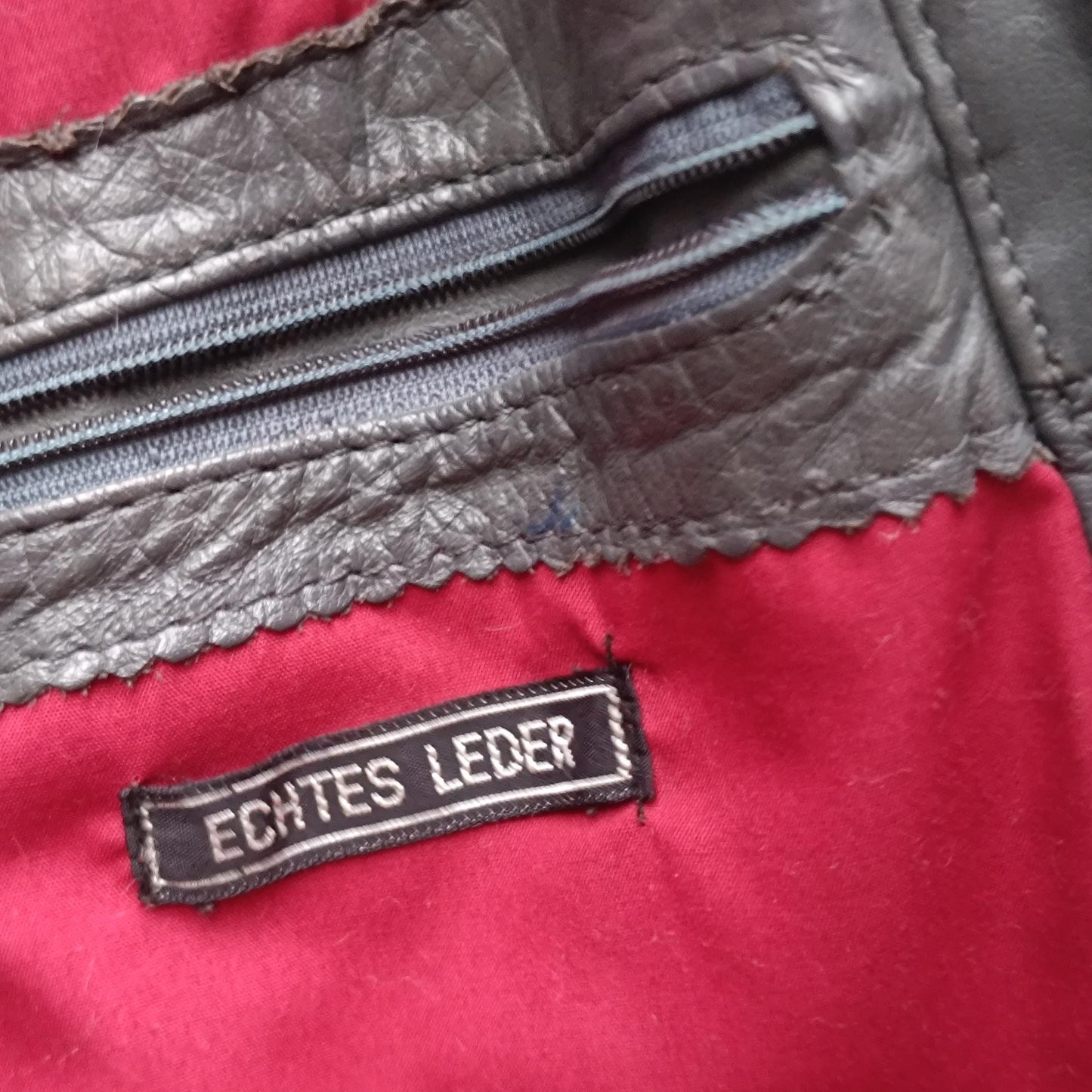 Vintage Gray Leather Jacket 90s Oversize Unisex Streetwear Retro Outerwear