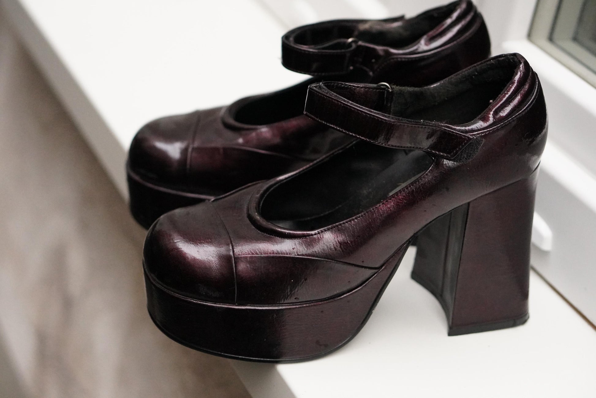 Y2K Platform Mary Janes Chunky Block Heel 90s Goth Alt E-Girl Shoes