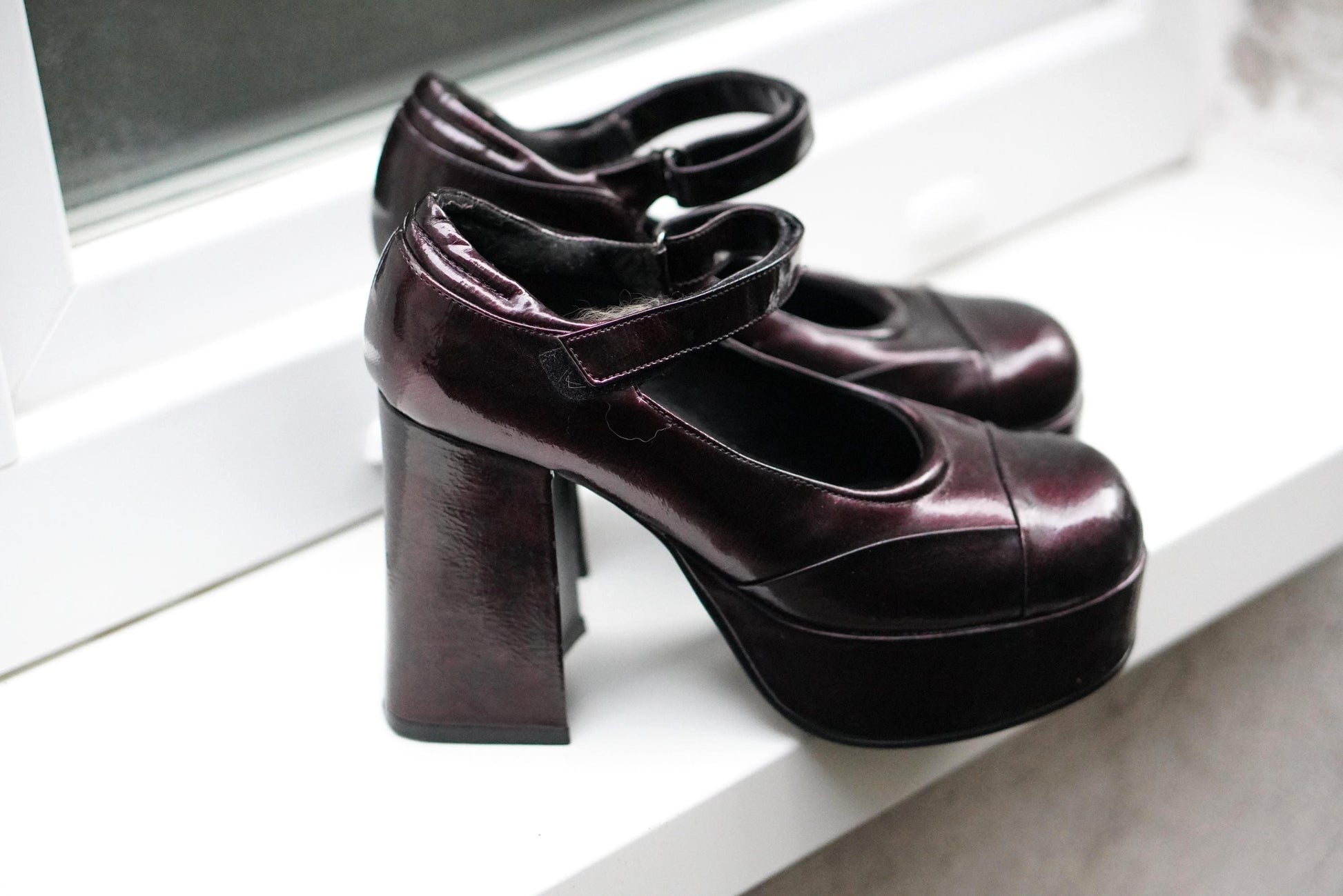 Y2K Platform Mary Janes Chunky Block Heel 90s Goth Alt E-Girl Shoes