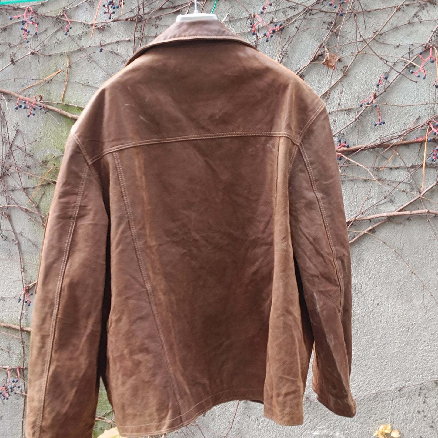 Vintage Brown Pig Suede Jacket Oversized | 90s Unisex Suede Leather Coat