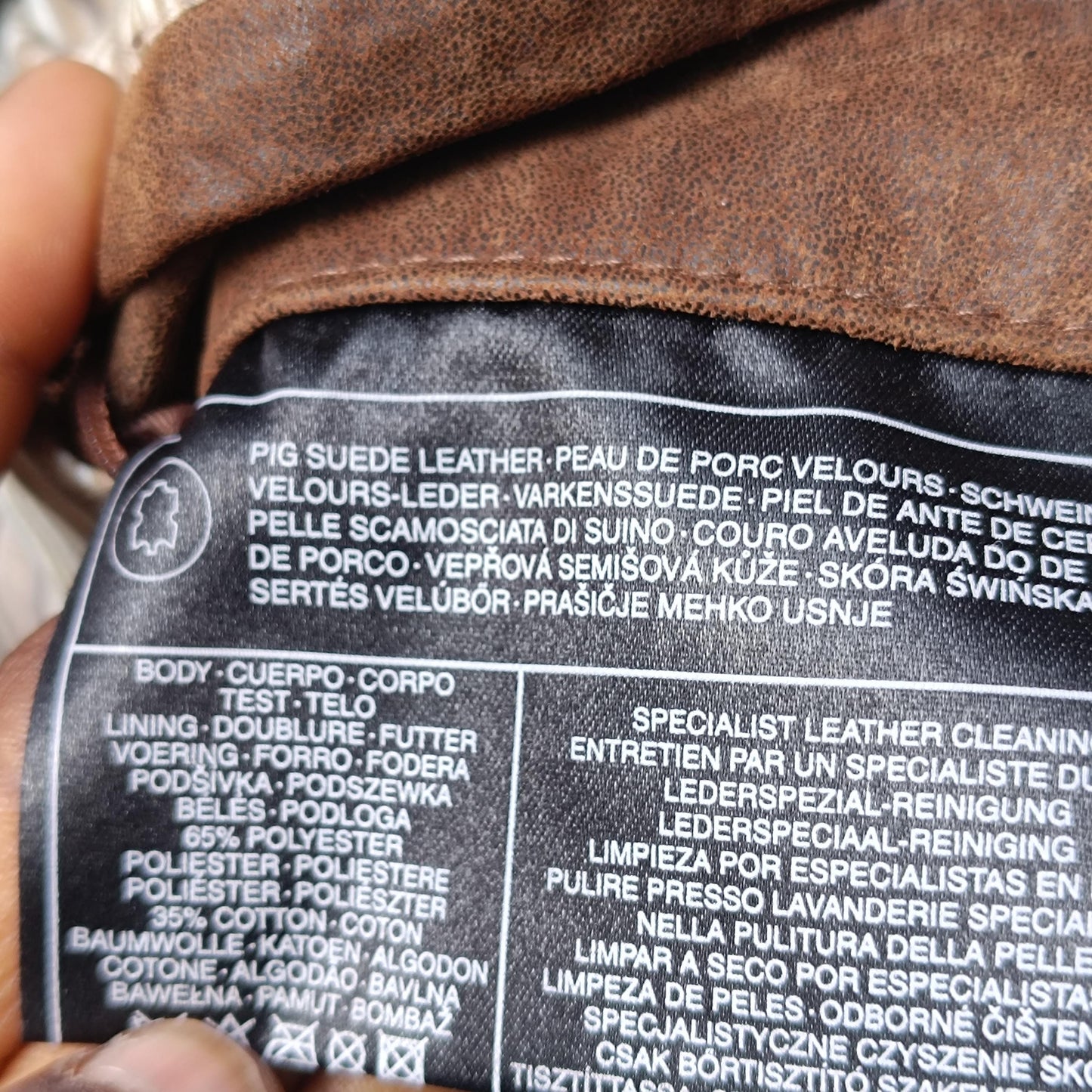 Vintage Brown Pig Suede Jacket Oversized | 90s Unisex Suede Leather Coat