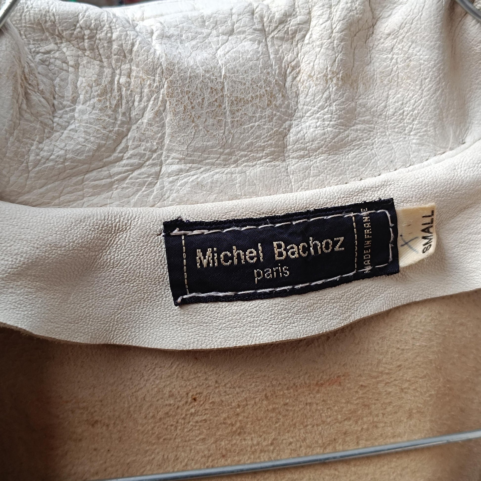 Michel Bachoz Vintage Fringe Leather Jacket Beaded Boho Western Hippie