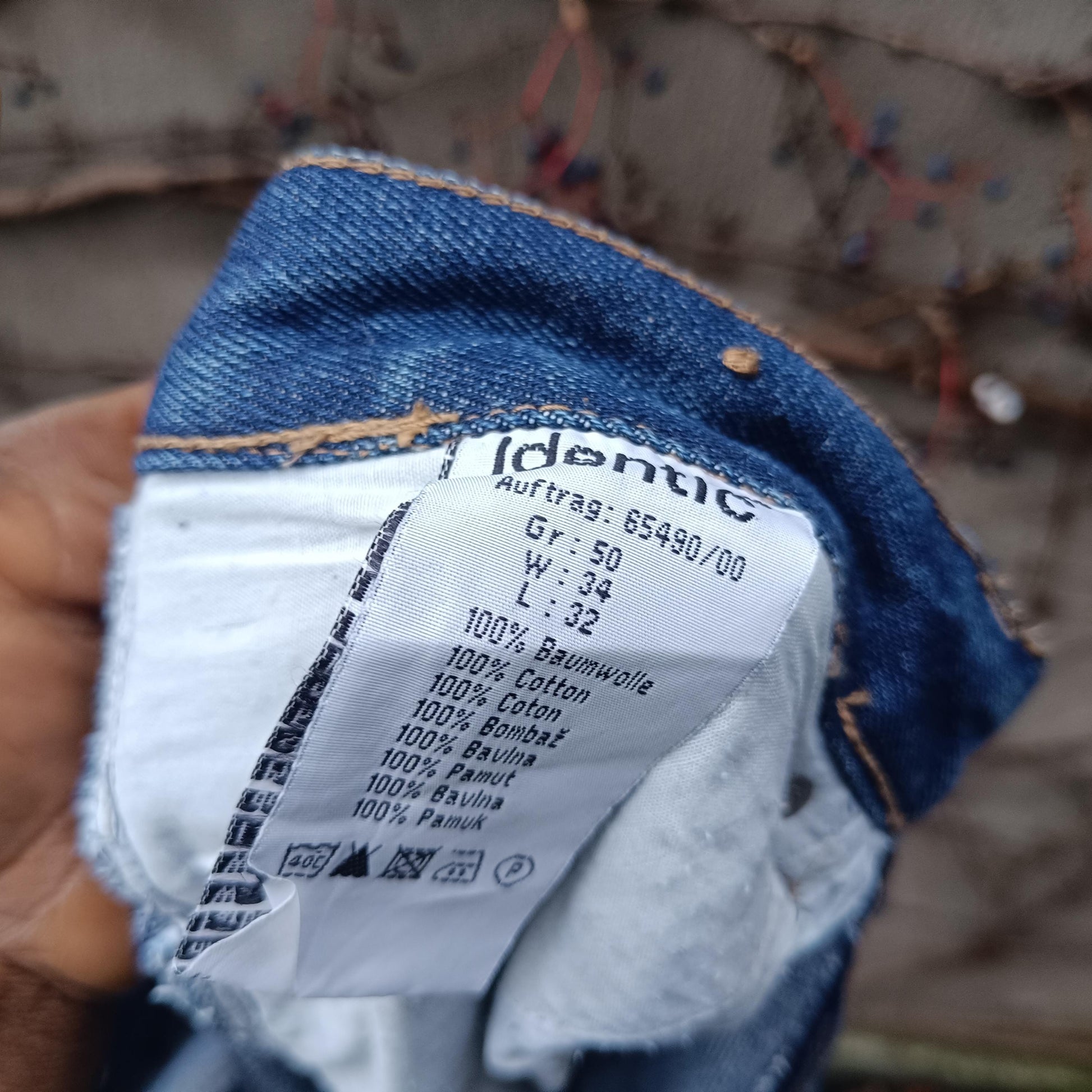Vintage Identic denim | y2k upcycled denim with cool patches| Vintage blue jeans with quirky details