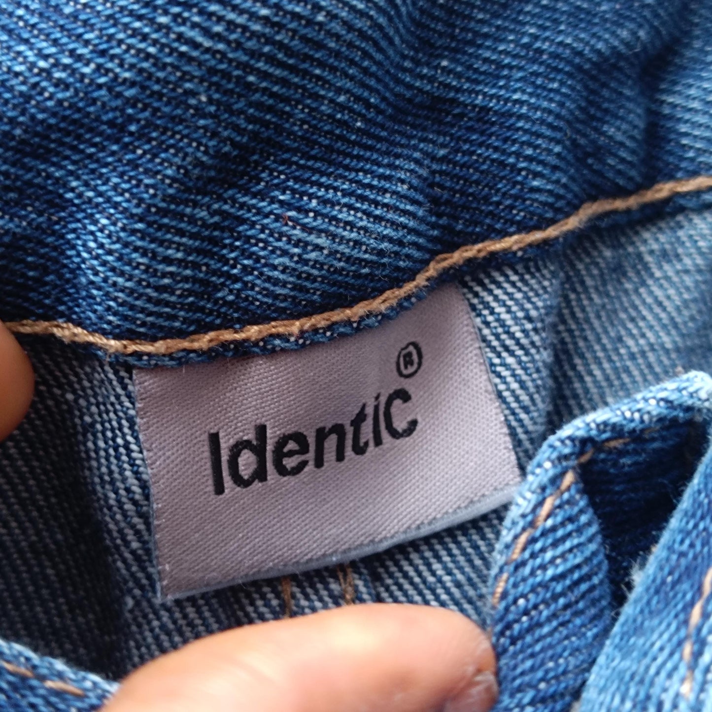 Vintage Identic denim | y2k upcycled denim with cool patches| Vintage blue jeans with quirky details