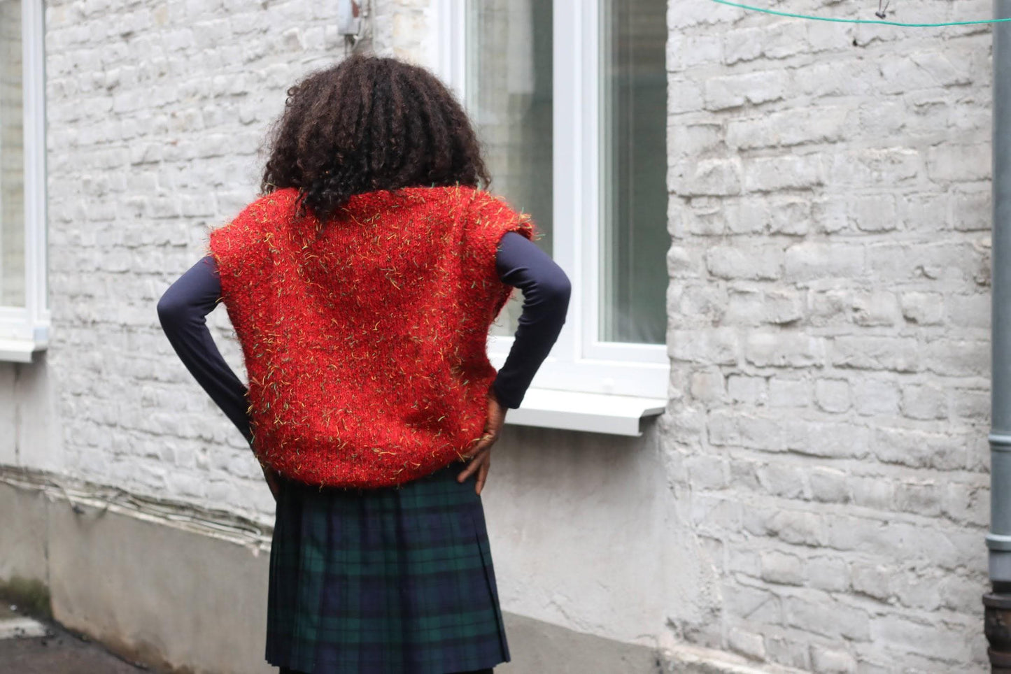 Vintage James Pringle Plaid Skirt | Scotland Wool Blend | Pleated Back Tartan
