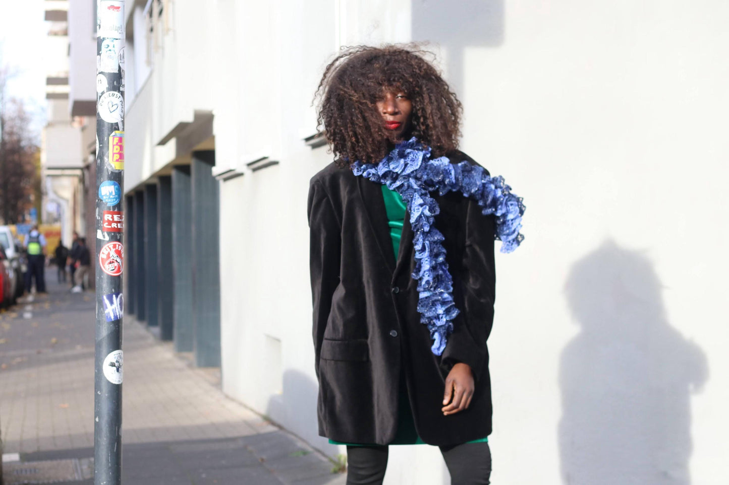 Black Velvet Blazer Unisex 48R Cotton Corduroy Jacket Vintage Statement