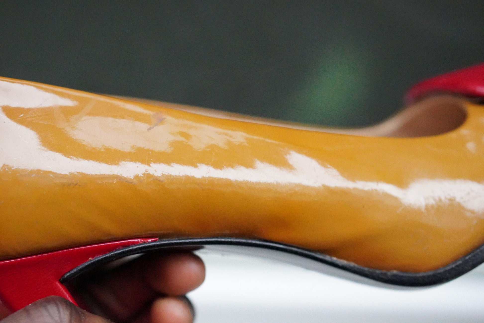 Vintage Leather Block Heel Shoes | Mod 70s Italian Design, EU 36