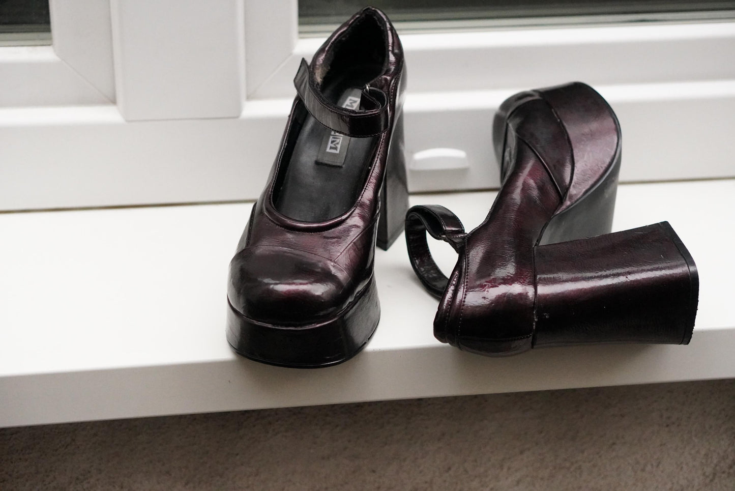 Y2K Platform Mary Janes Chunky Block Heel 90s Goth Alt E-Girl Shoes