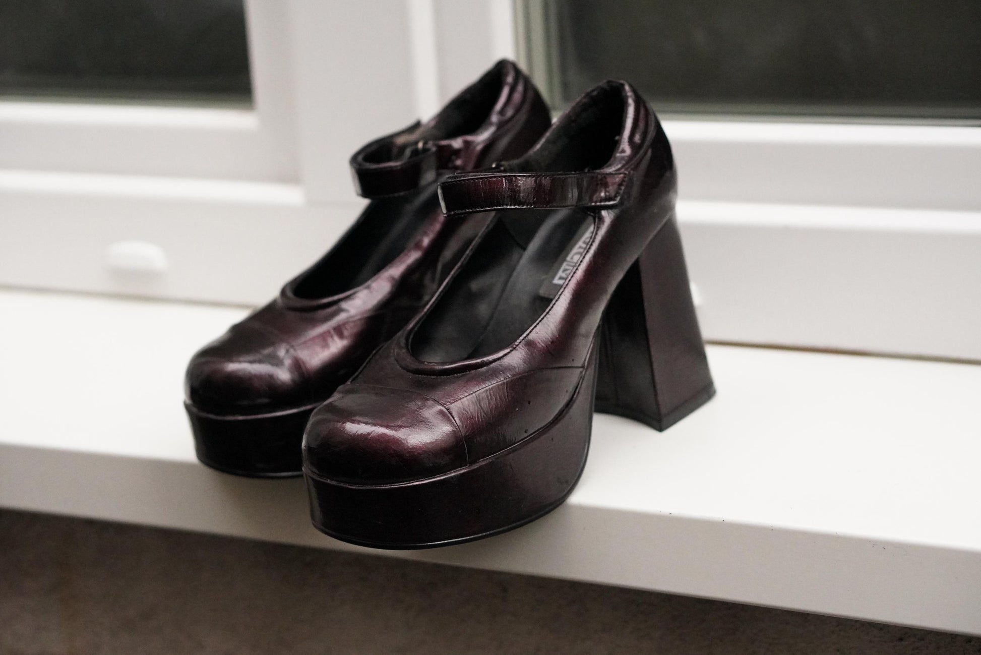 Y2K Platform Mary Janes Chunky Block Heel 90s Goth Alt E-Girl Shoes