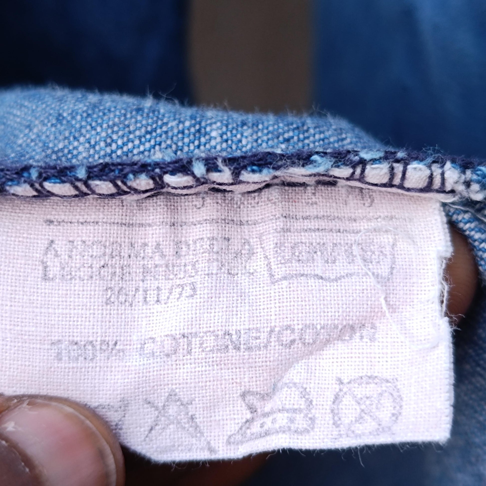 RARE 1973 Levi's Orange Tab Denim Shirt XS Western 70s Slim Fit Pearl Snap