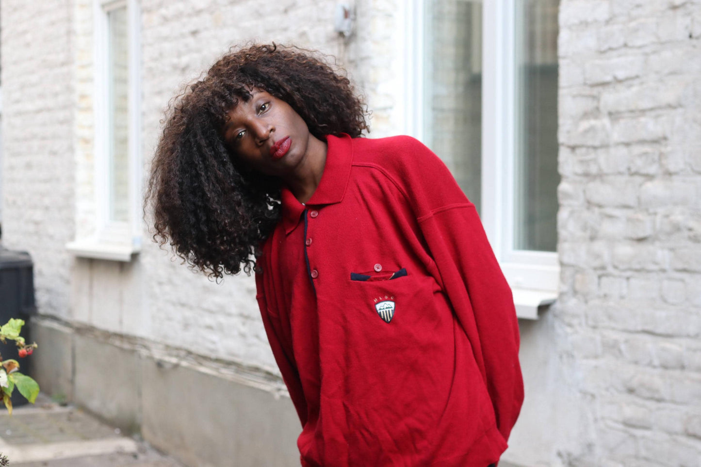 Vintage Red Polo Sweater XL| 90s Headlands Knit Jumper| Unisex Oversized Grandpa Core Men