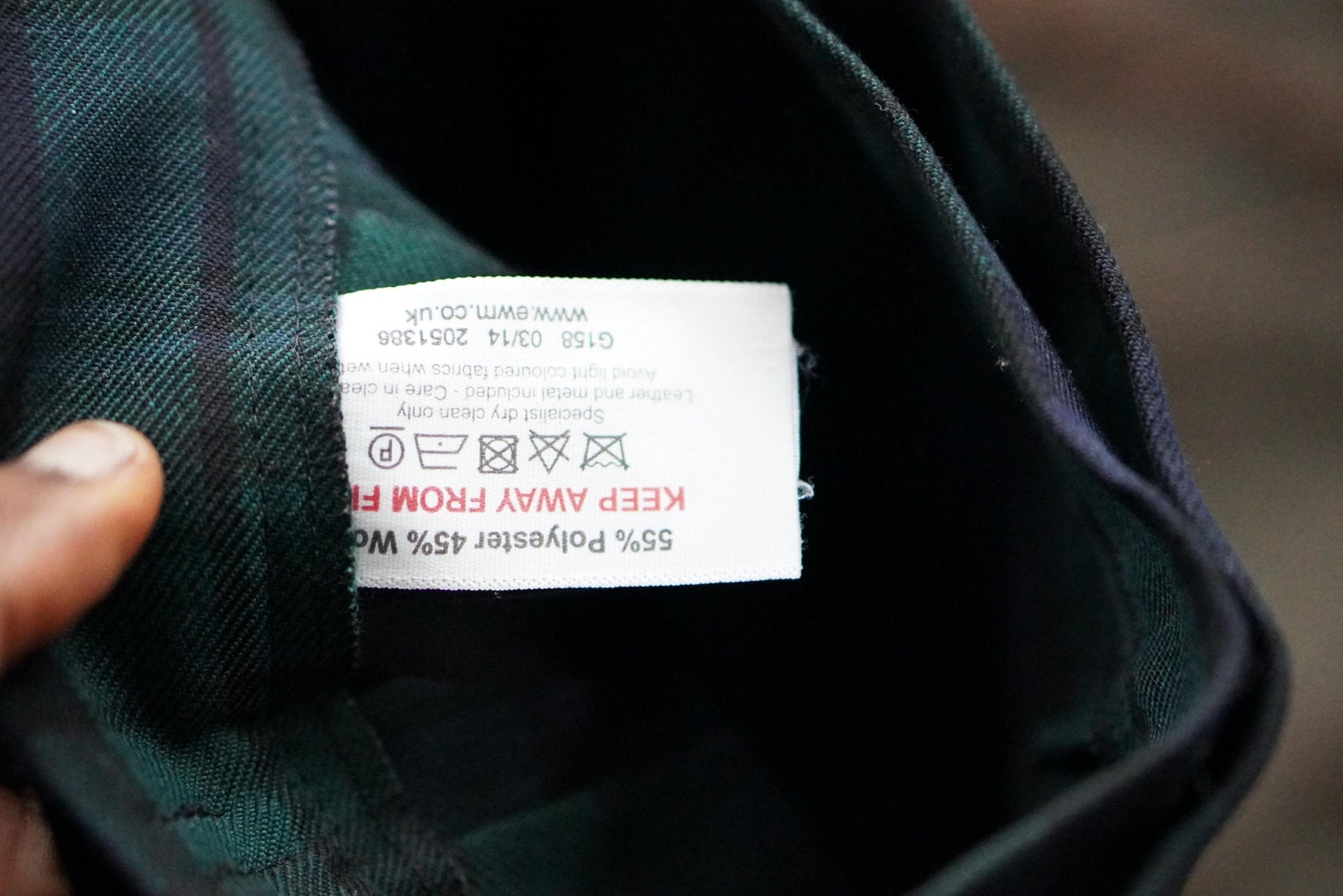 Vintage James Pringle Plaid Skirt | Scotland Wool Blend | Pleated Back Tartan