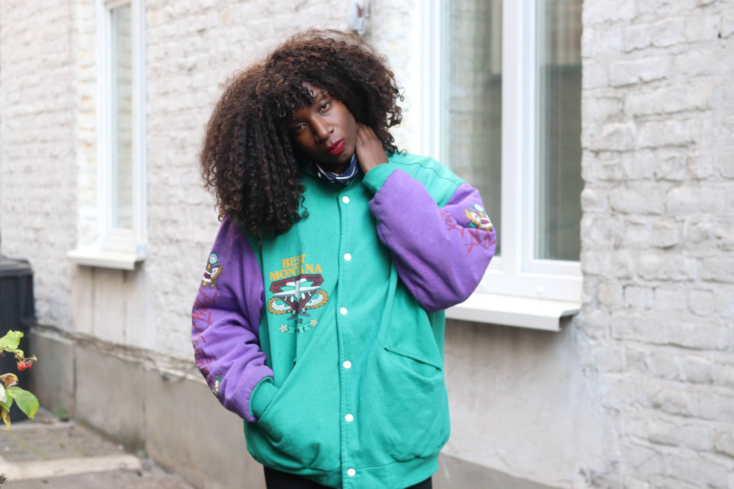 Vintage Varsity Jacket Best Montana Oversized Bomber 90s Colorblock Retro Pilot